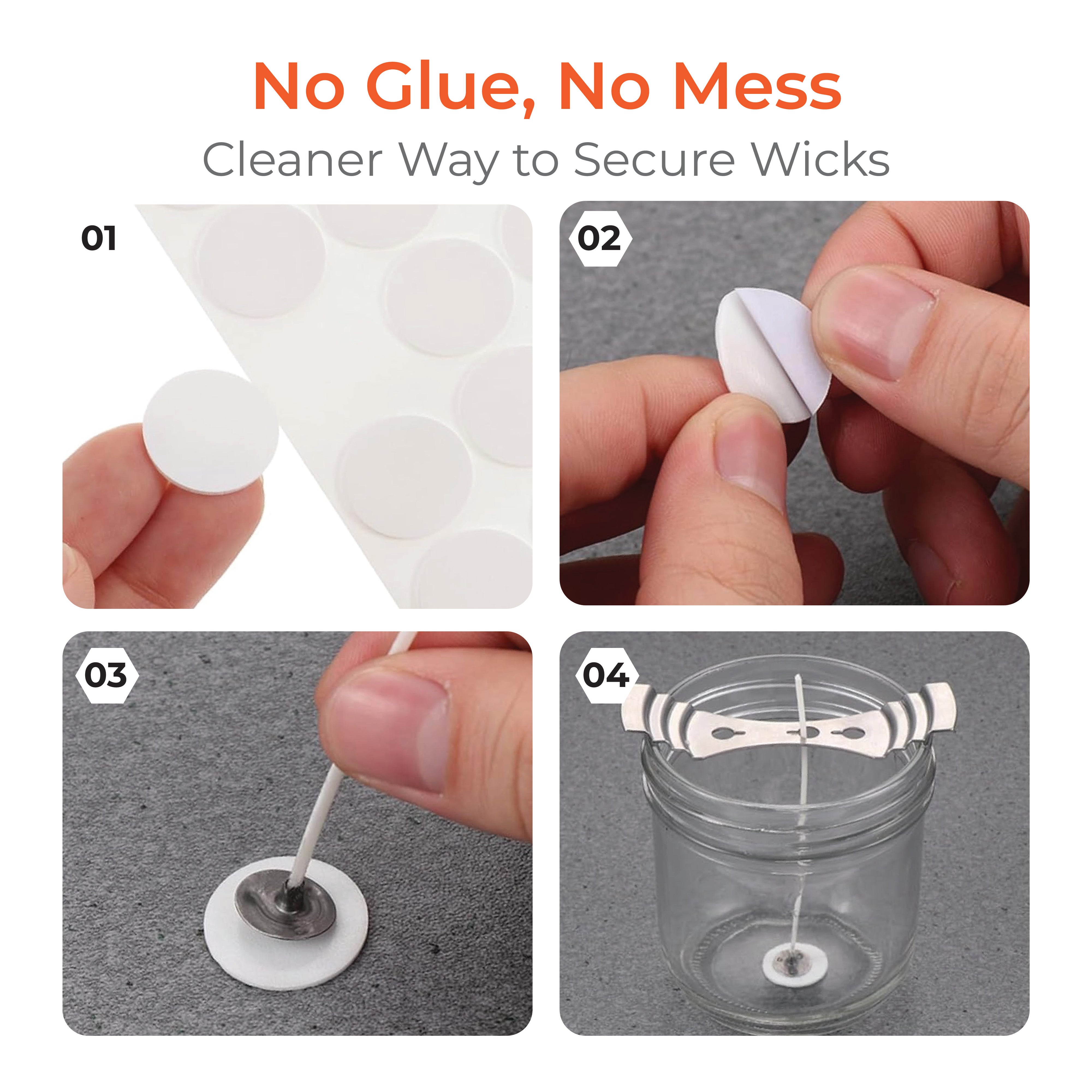 20mm Candle Wick Round Stickers