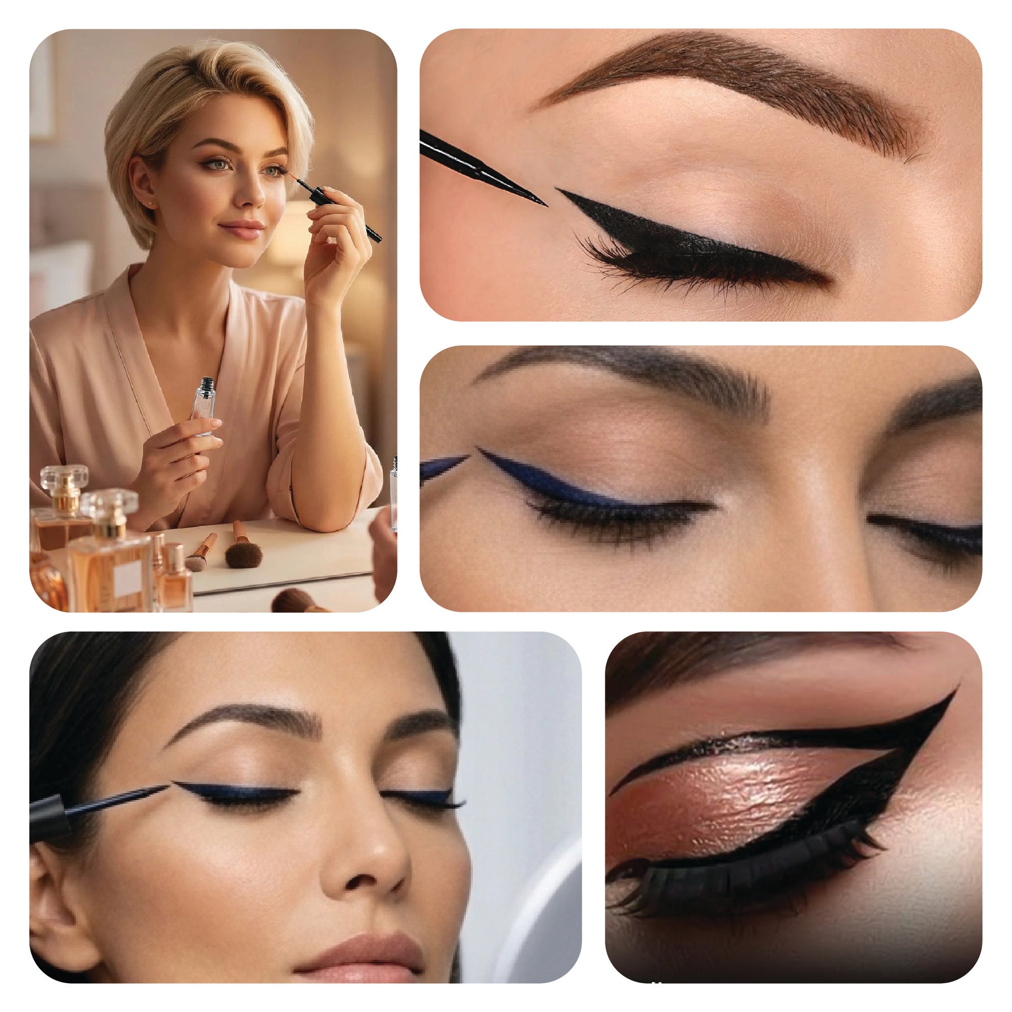 4ml Clear Eyeliner Container with Matte Black Cap