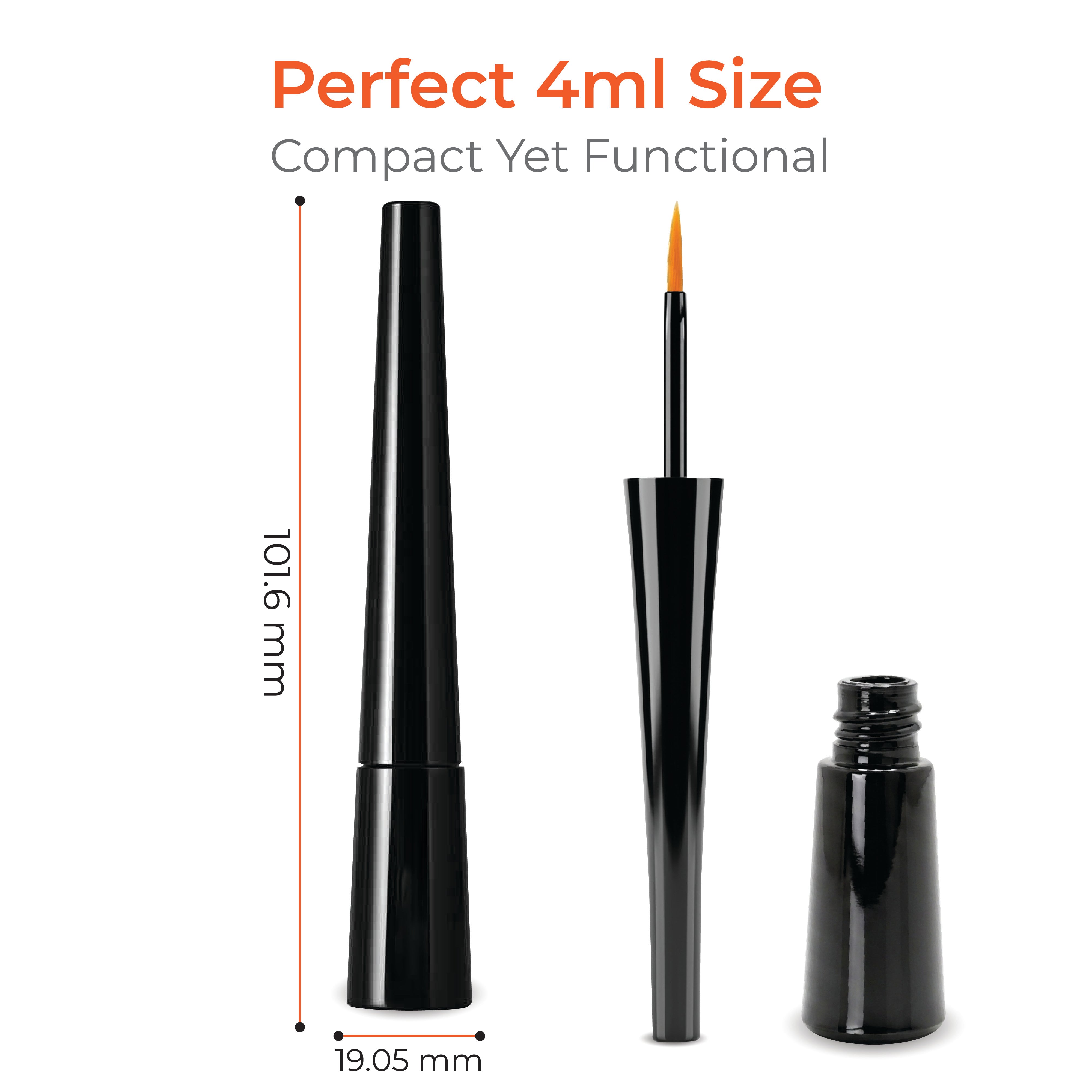 4ml Glossy Black Eyeliner Container