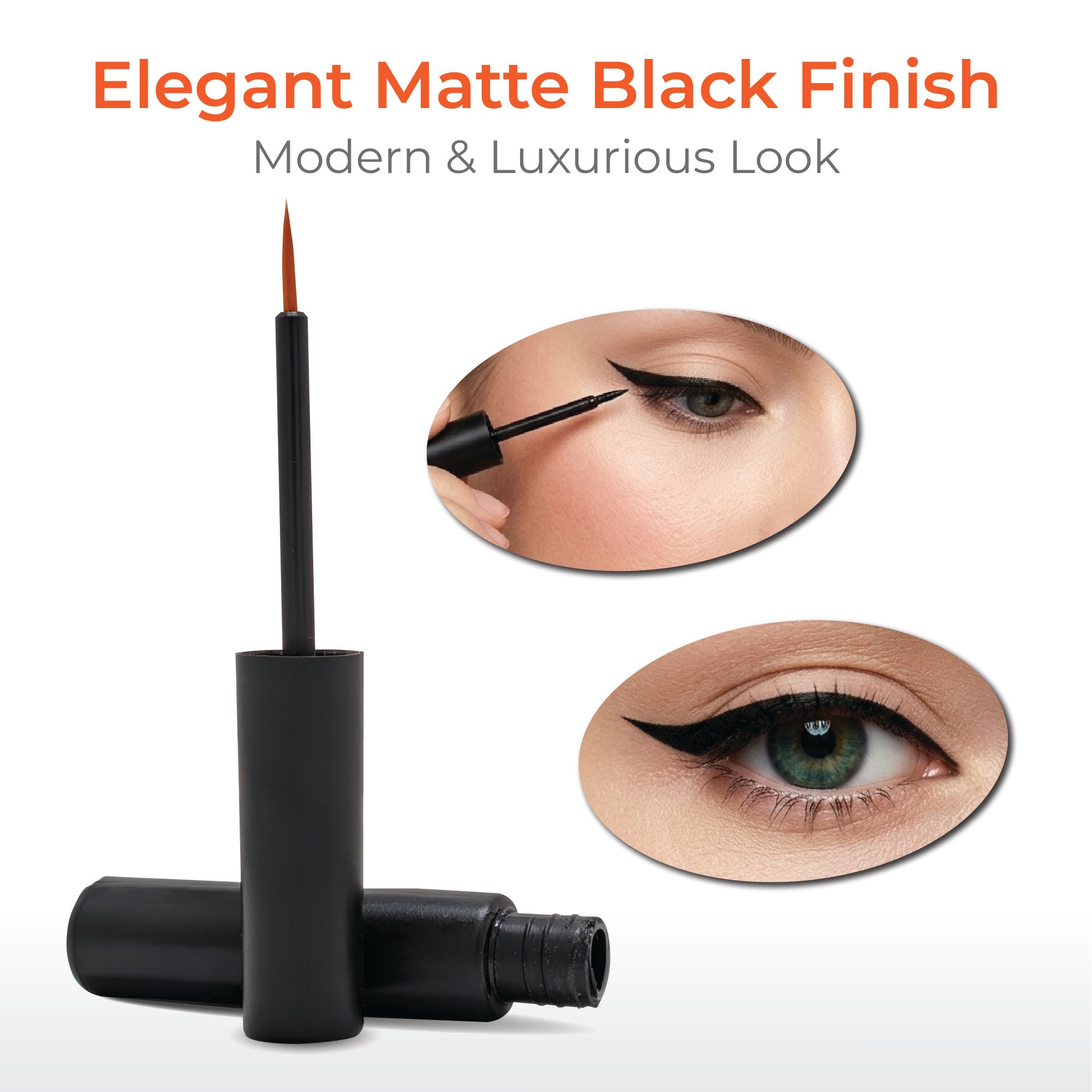 4ml Round Matte Black Eyeliner Container