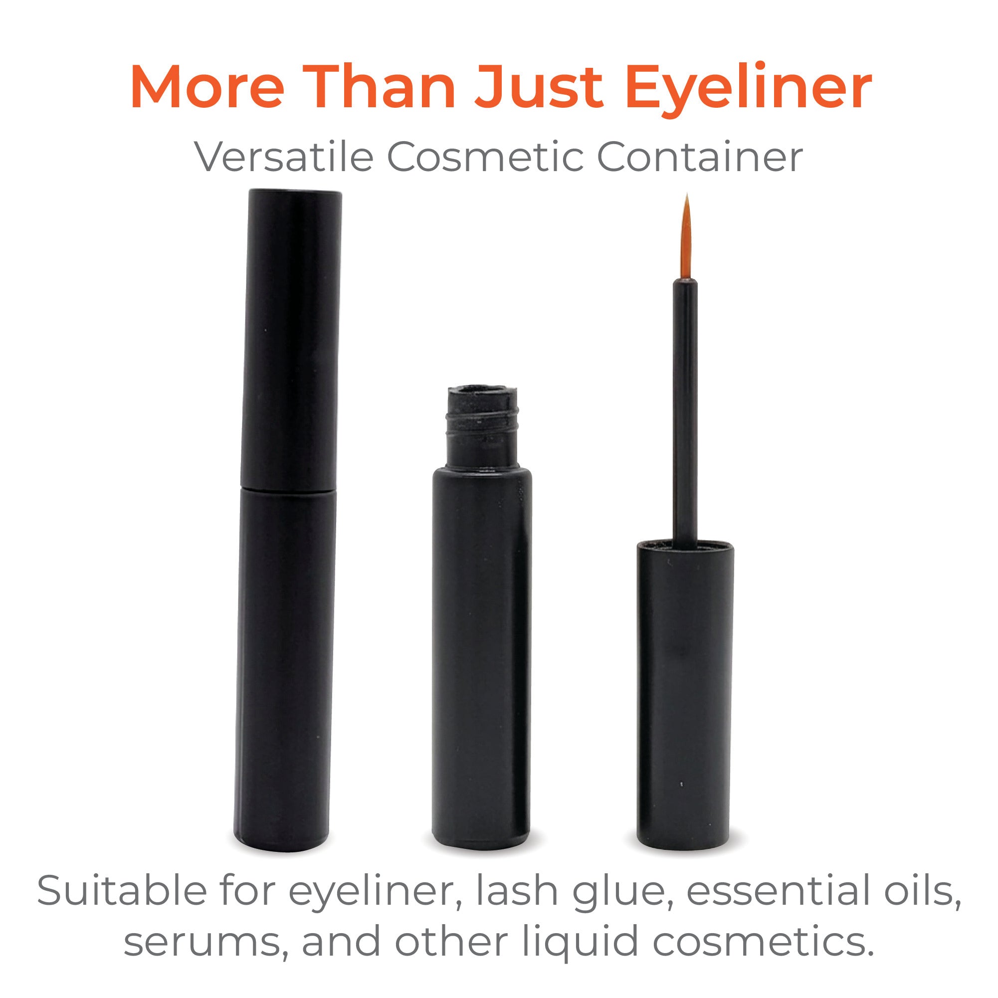 4ml Round Matte Black Eyeliner Container