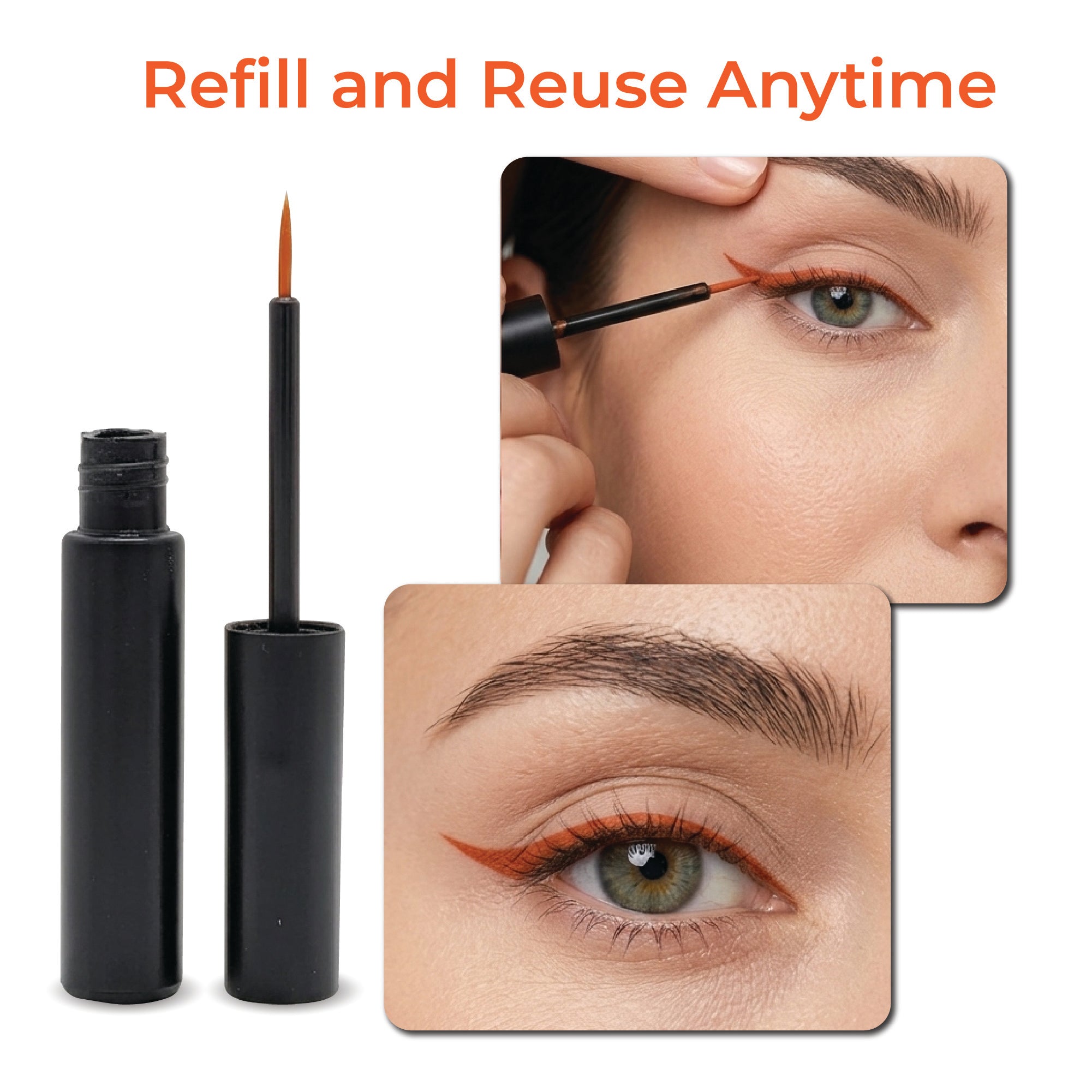 4ml Round Matte Black Eyeliner Container