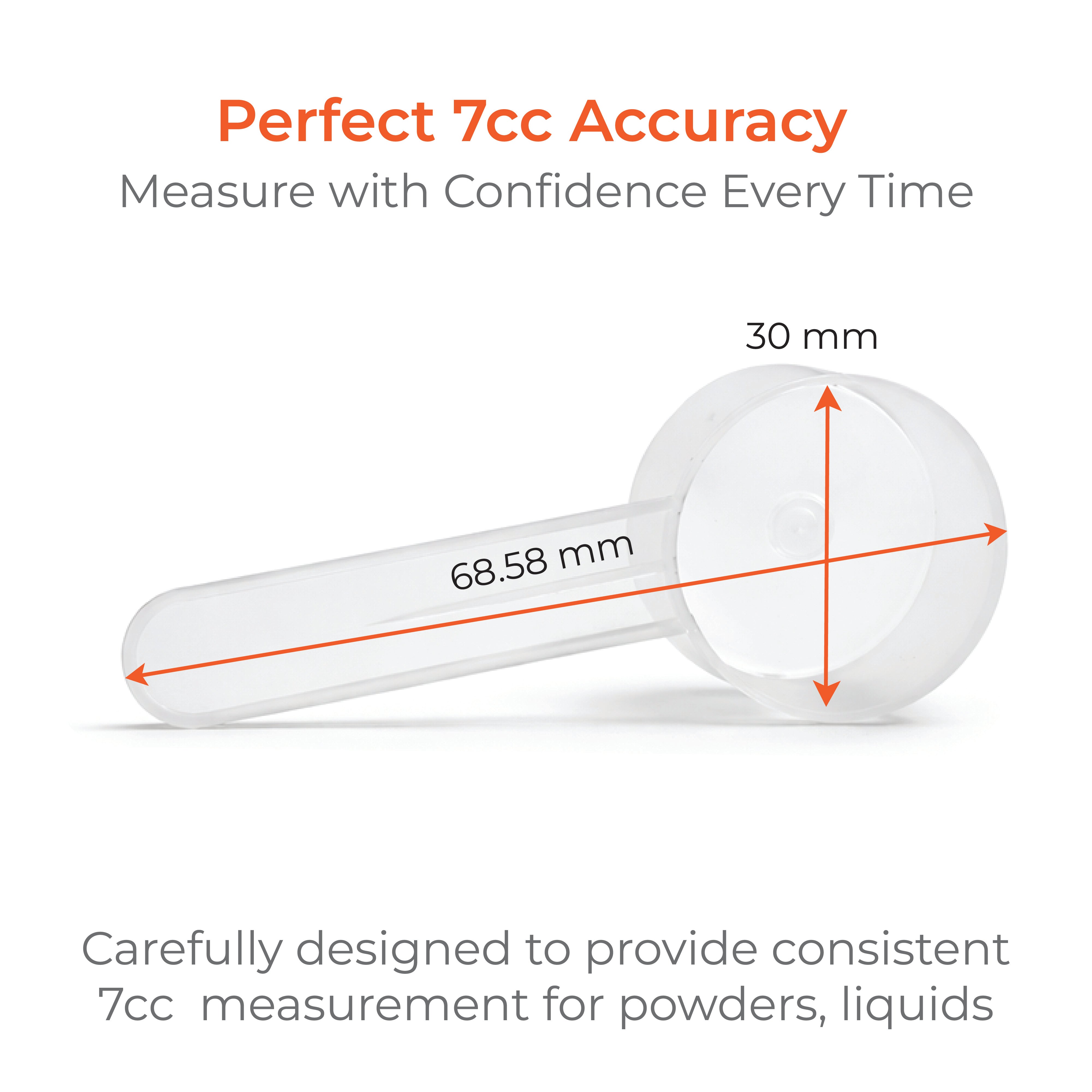 7ml Clear Round Measuring Scoop
