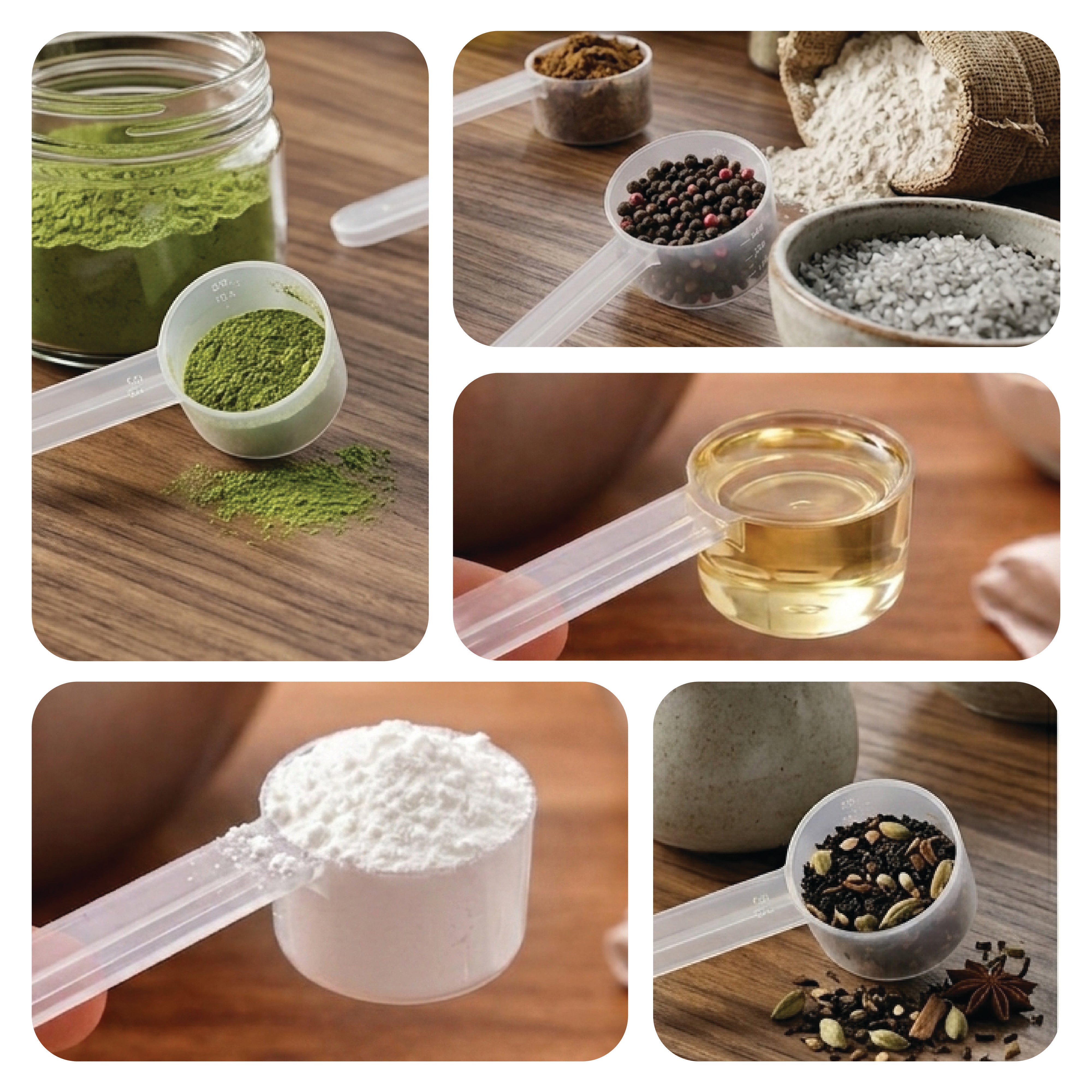 7ml Clear Round Measuring Scoop