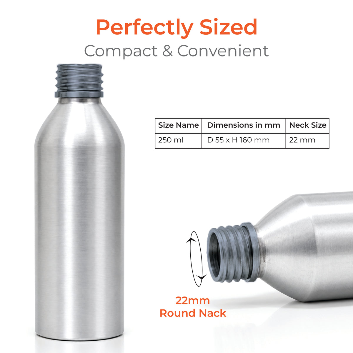 Aluminum Bottle for Spray without cap
