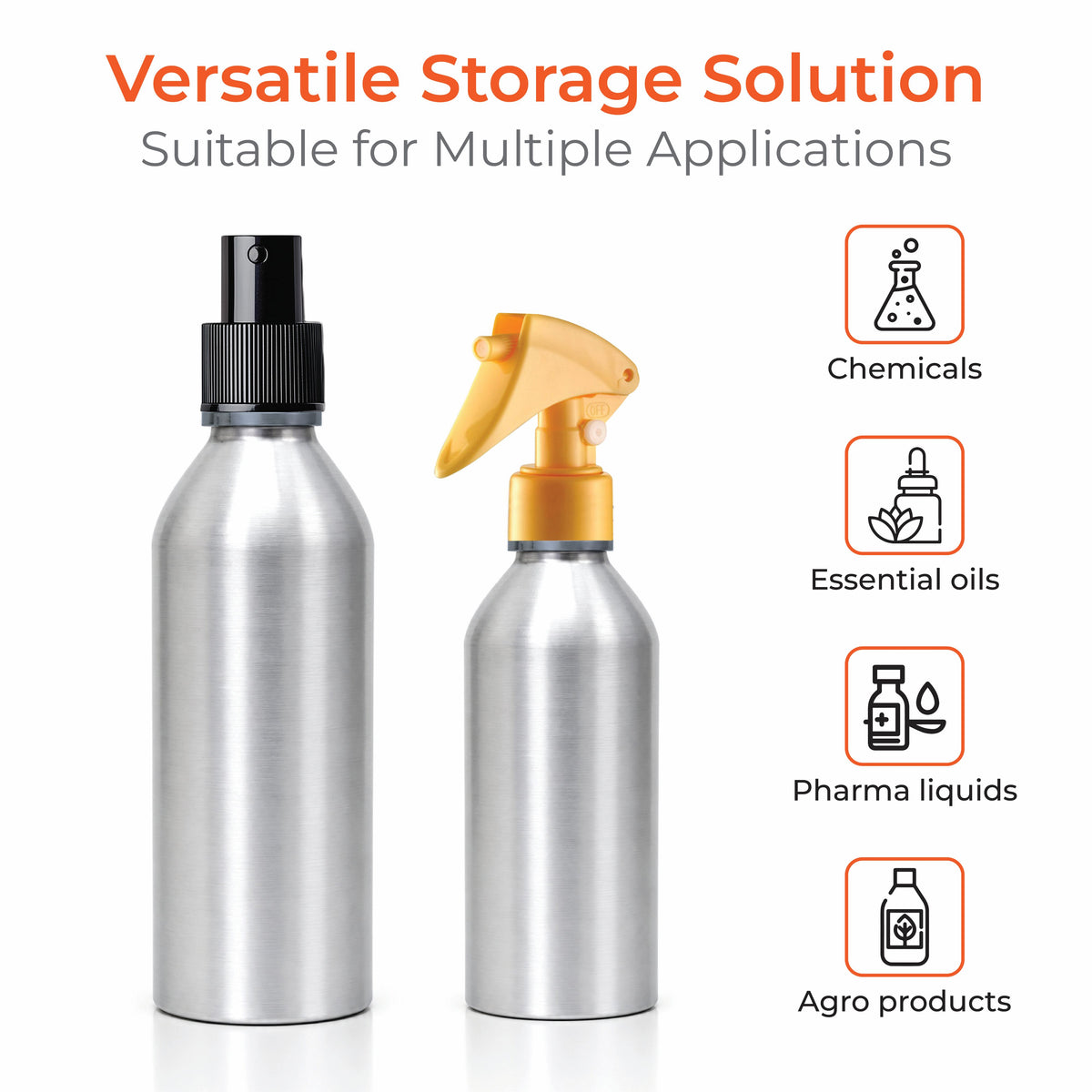 Aluminum Bottle for Spray without cap