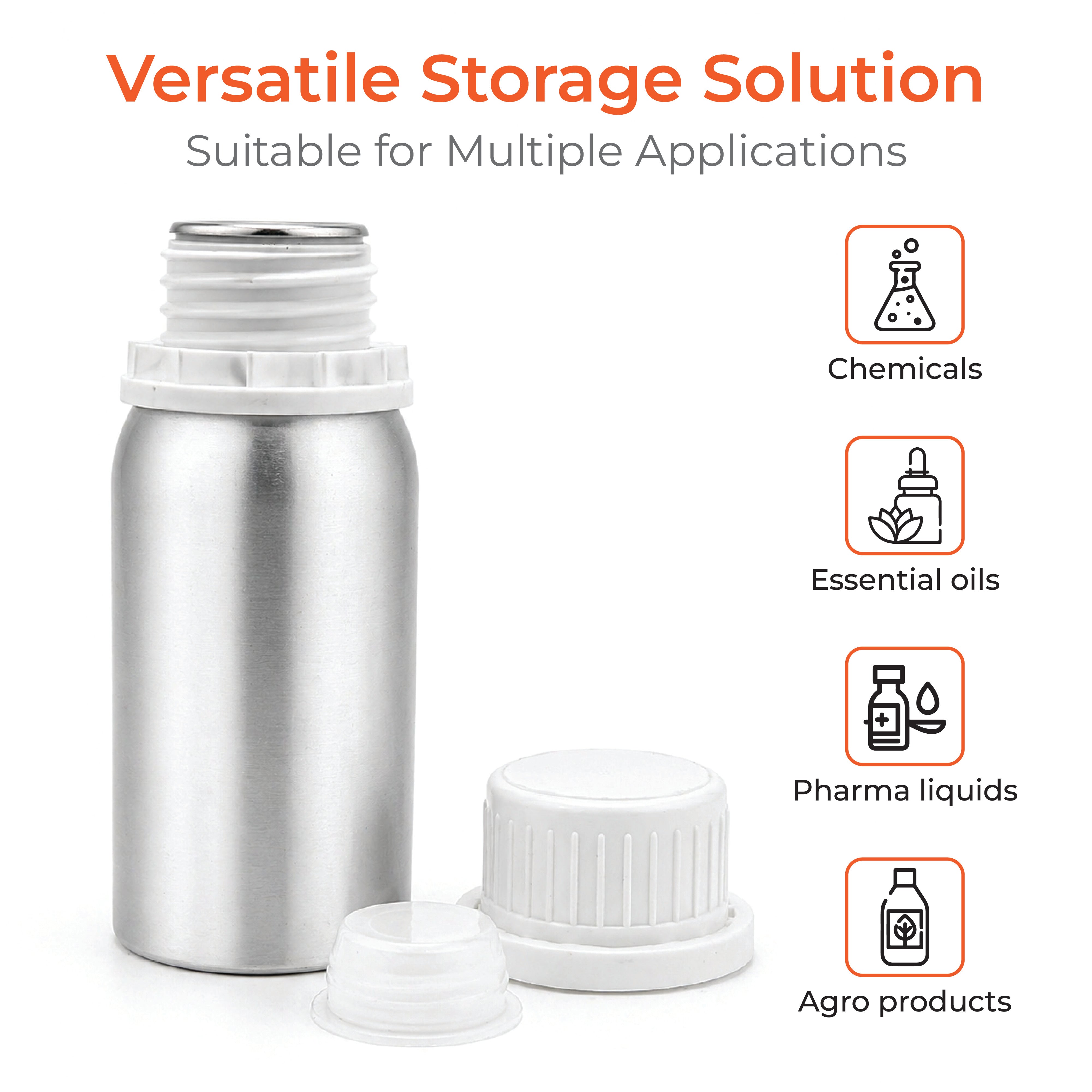 Aluminum Bottle with Cap and Inner Plug
