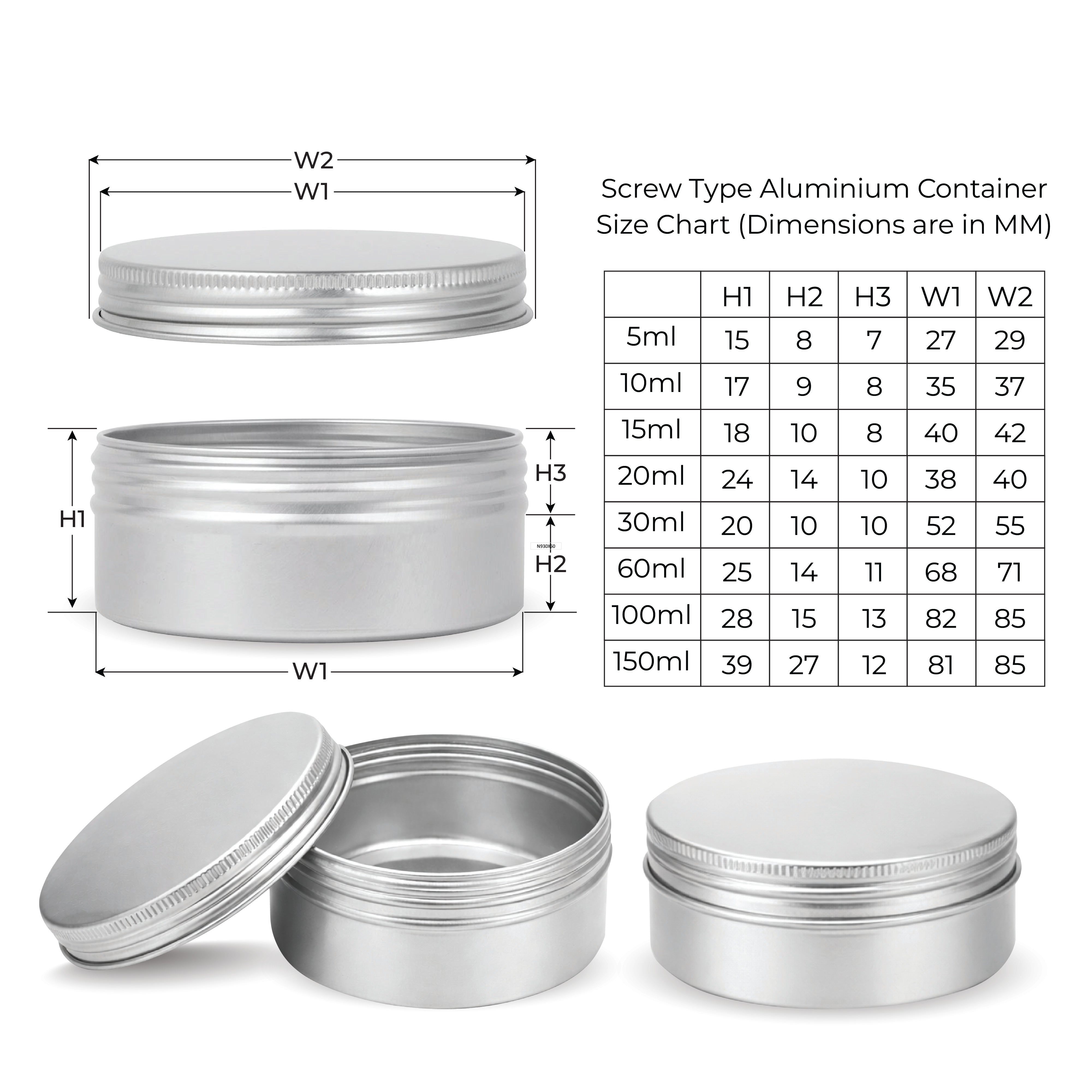 Aluminum Tin Storage Containers
