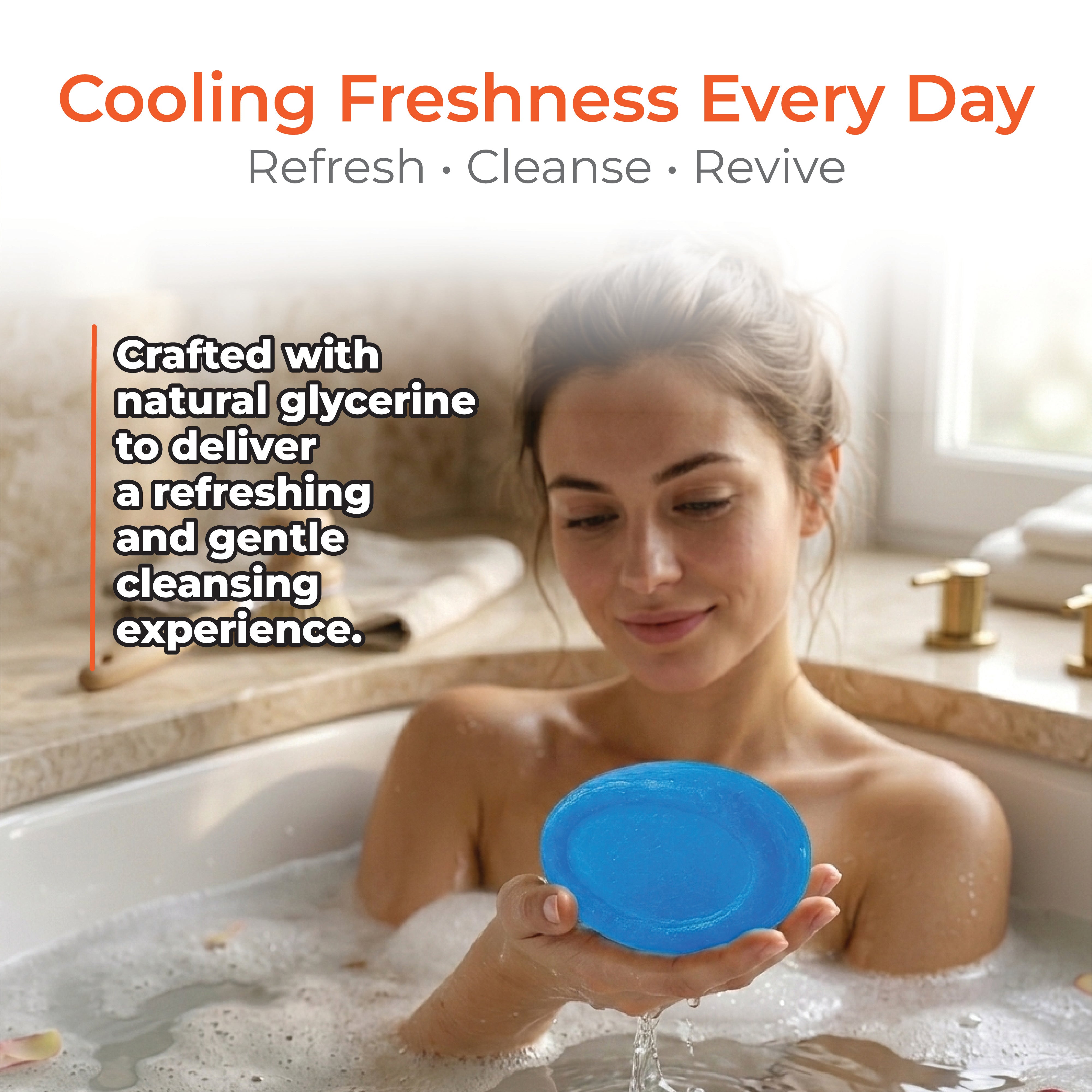 Aqua Cool Handmade Natural Glycerine Soap 100gm