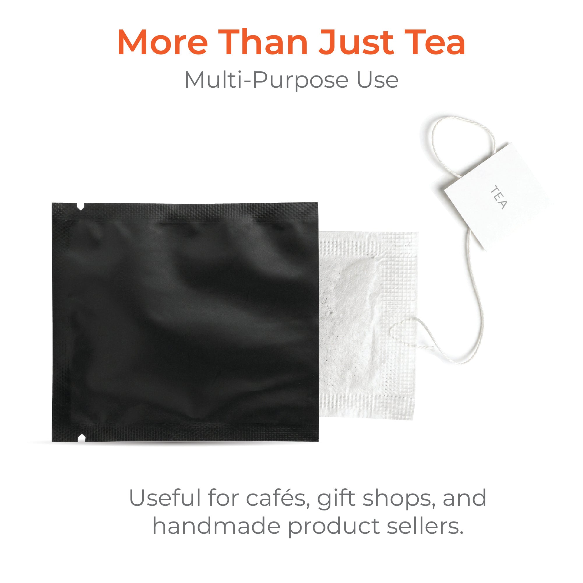 Black Plain Outer Envelope for Tea Bags and Coffee Packaging 2