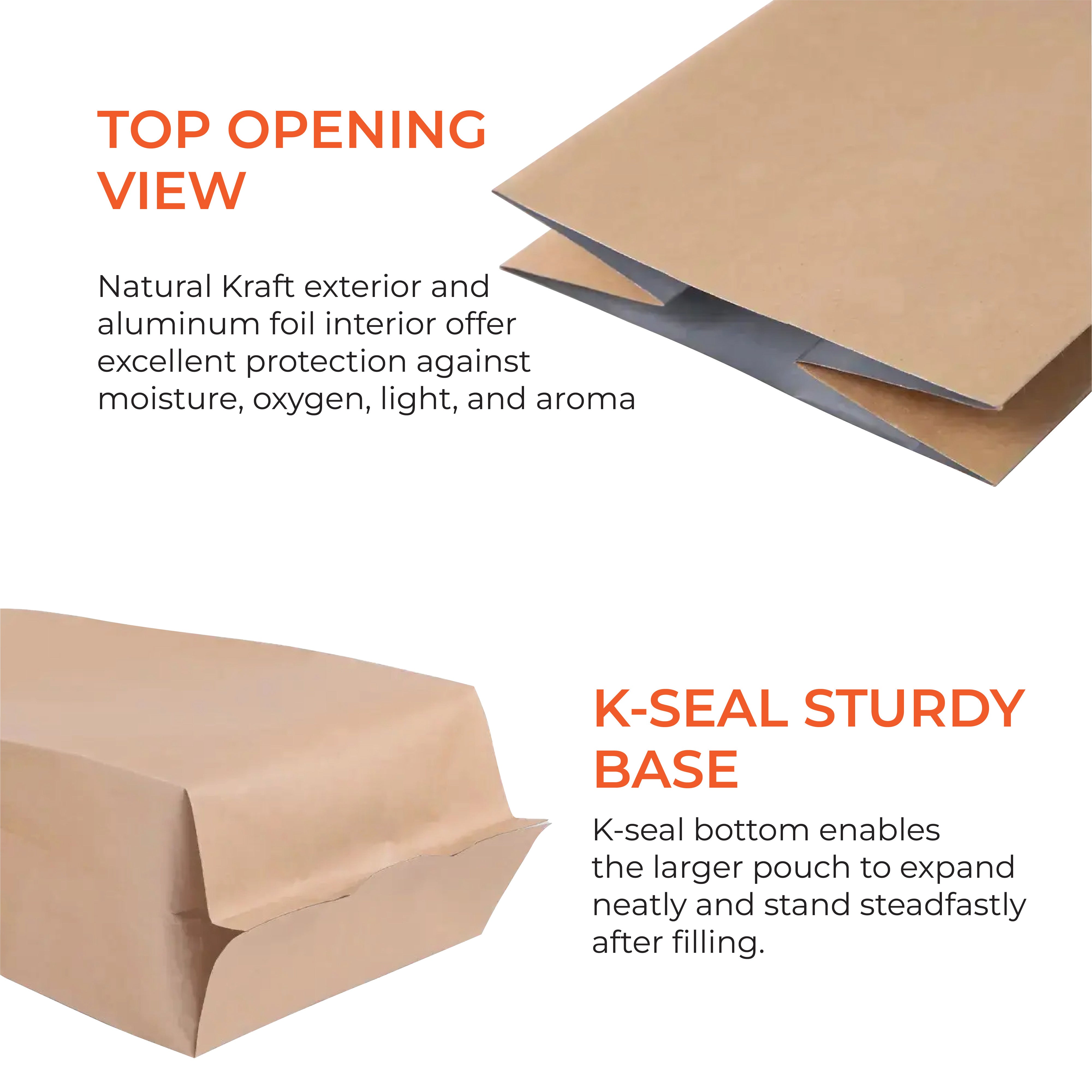 Brown Matt Side Gusset Pouch