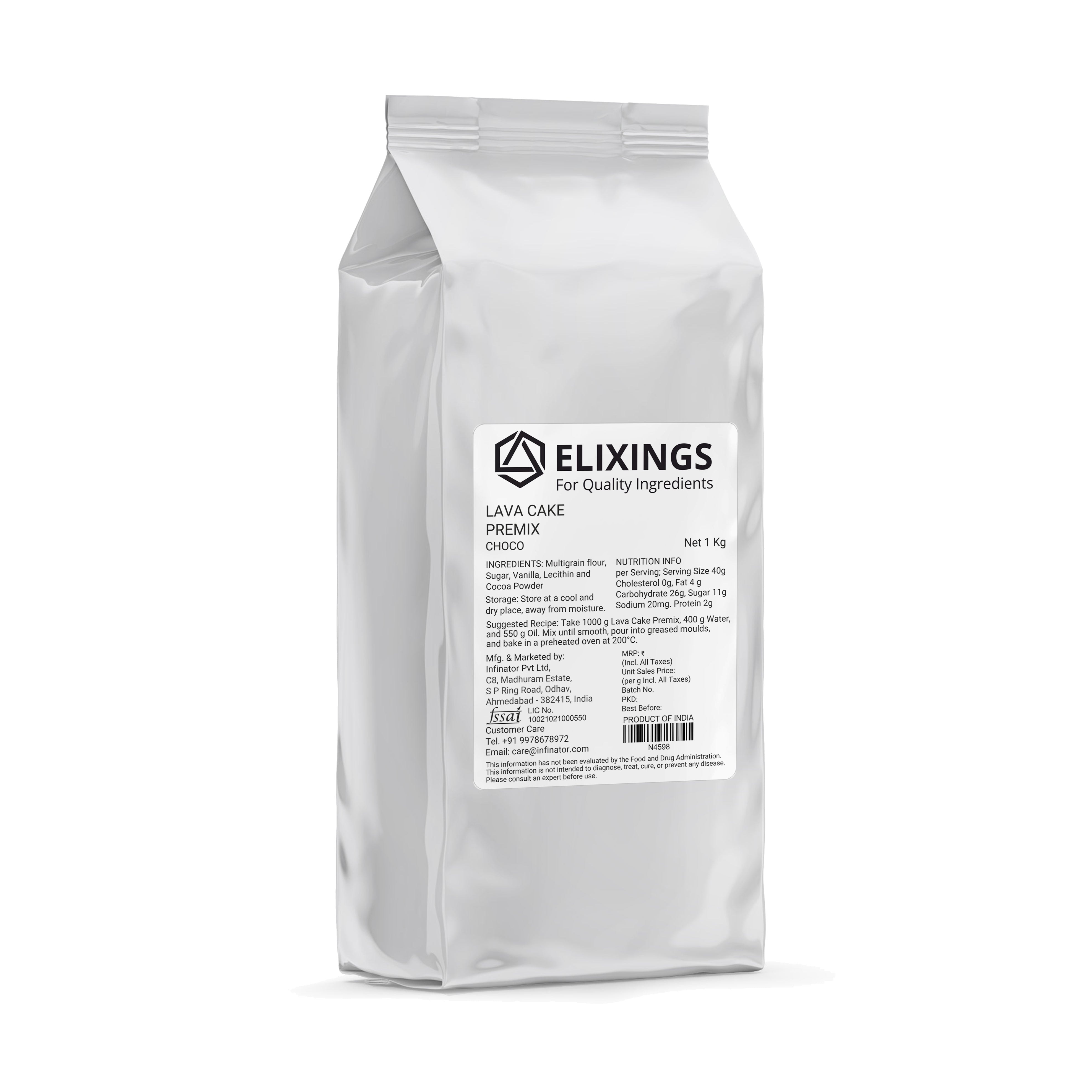 Elixings Chocolate Lava Cake Premix