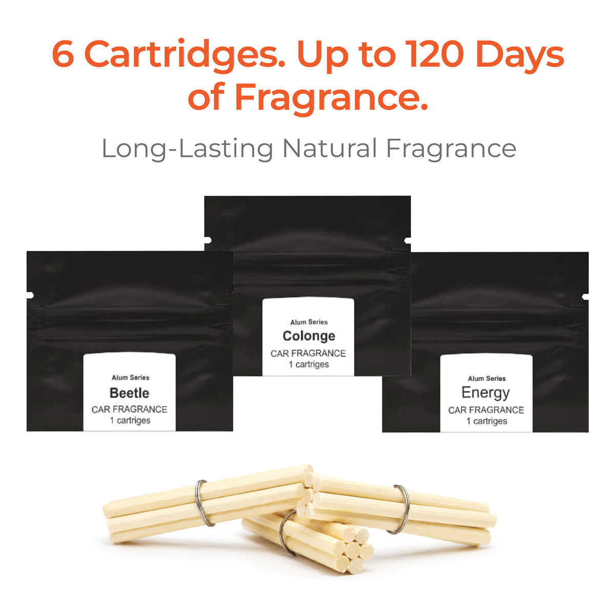 Epitizer Car Air freshener Cartridges compatible with Epitizer Wooden and Aluminum Device - 6 Pcs