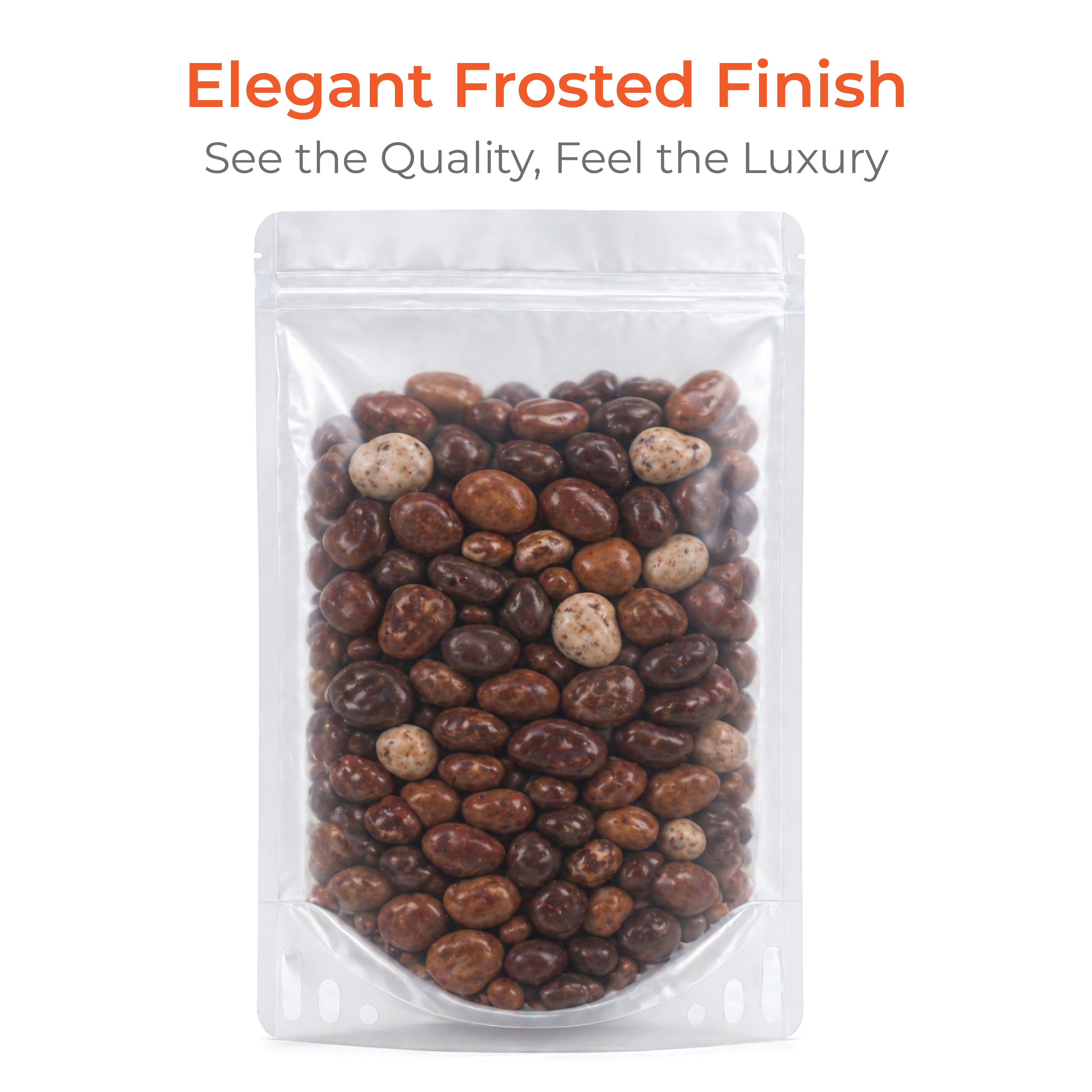 Frosted Translucent Stand Up Pouch with Zipper