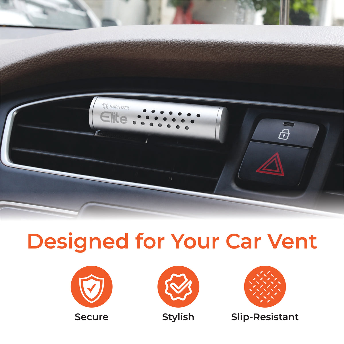 HAPITIZER Car Air freshener Aluminum Body, Silver