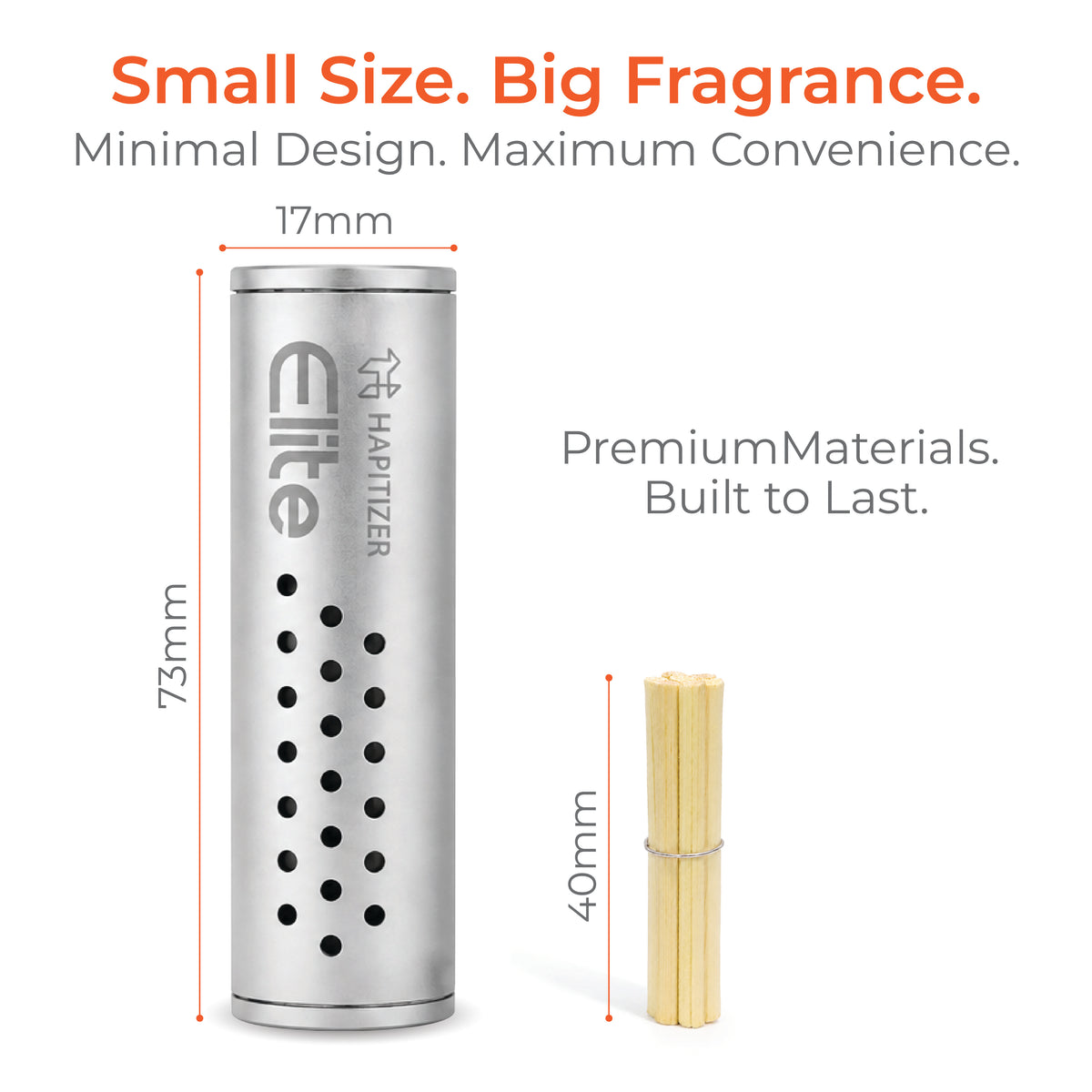 HAPITIZER Car Air freshener Aluminum Body, Silver