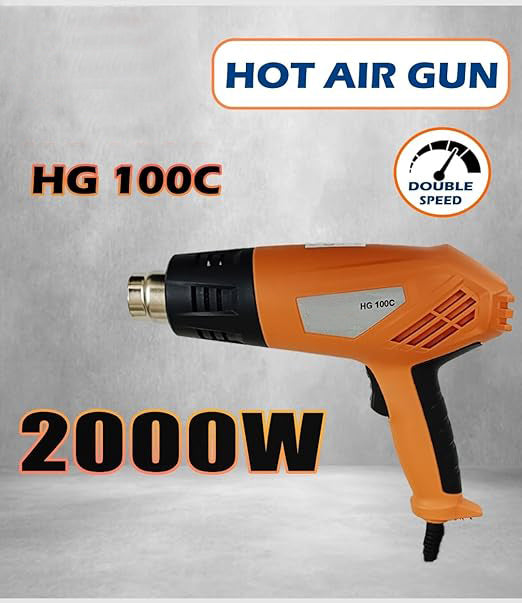 Hot Air Gun Heavy Duty 2000W Quick Hot Air Blower with Dual Temperature Setting for Indoor and Outdoor Shrink Wrapping Packing Drying Paint Coats, industry, home, workshop, plastic lamination work's