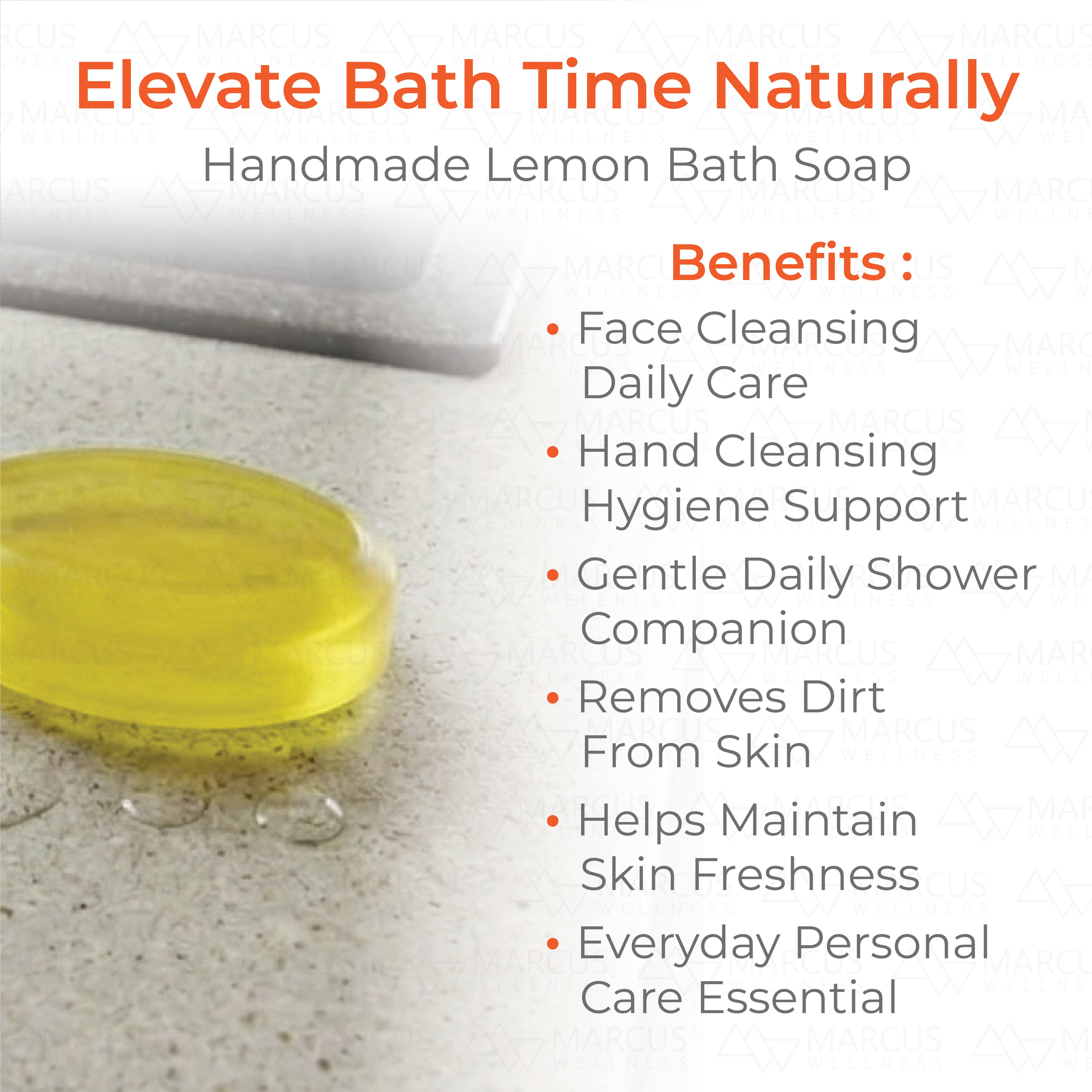 Lemon Handmade Natural Glycerine Soap 100gm