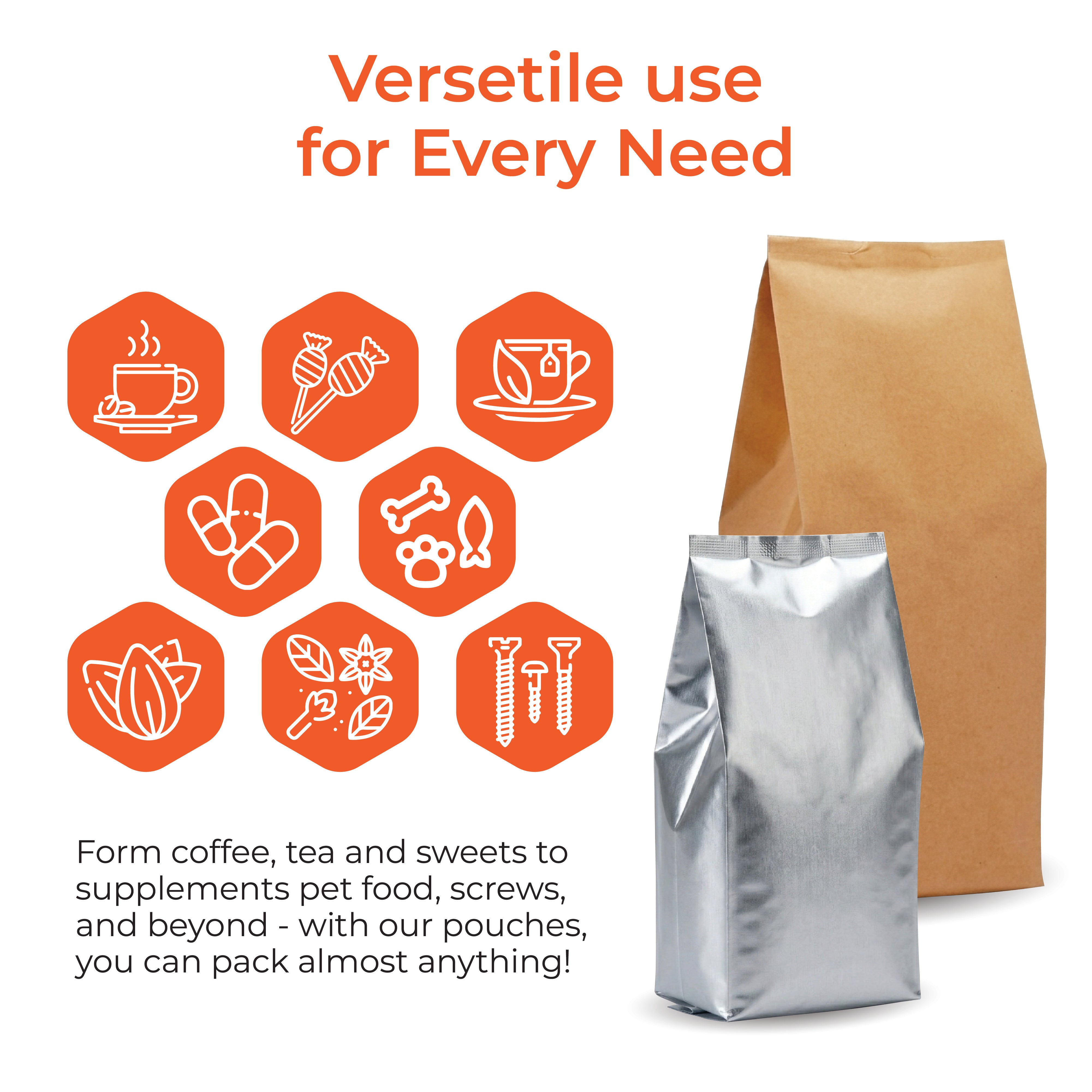 Matt Side Gusset Pouch for Packaging
