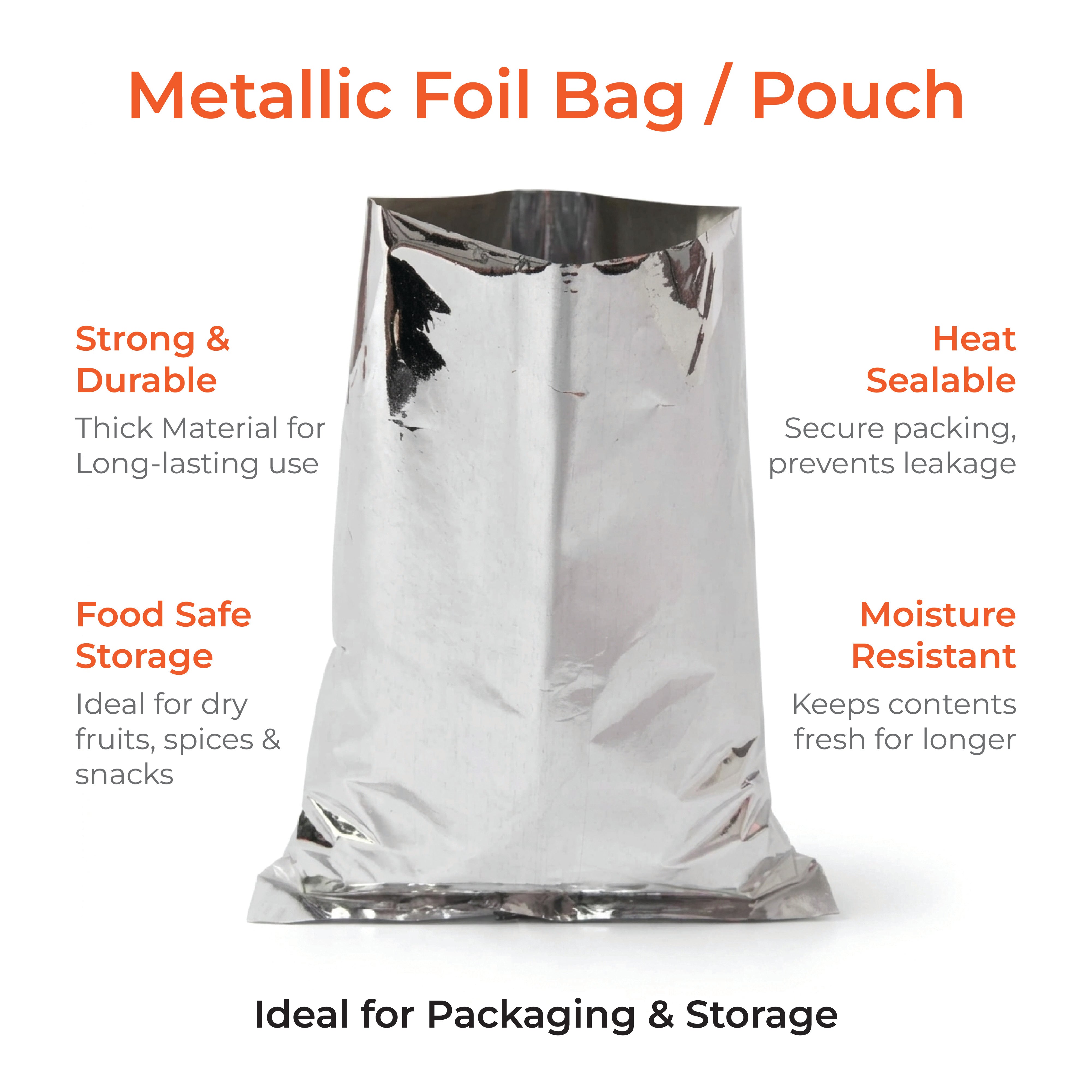 Metallic Foil Bag for Food and Packaging Use