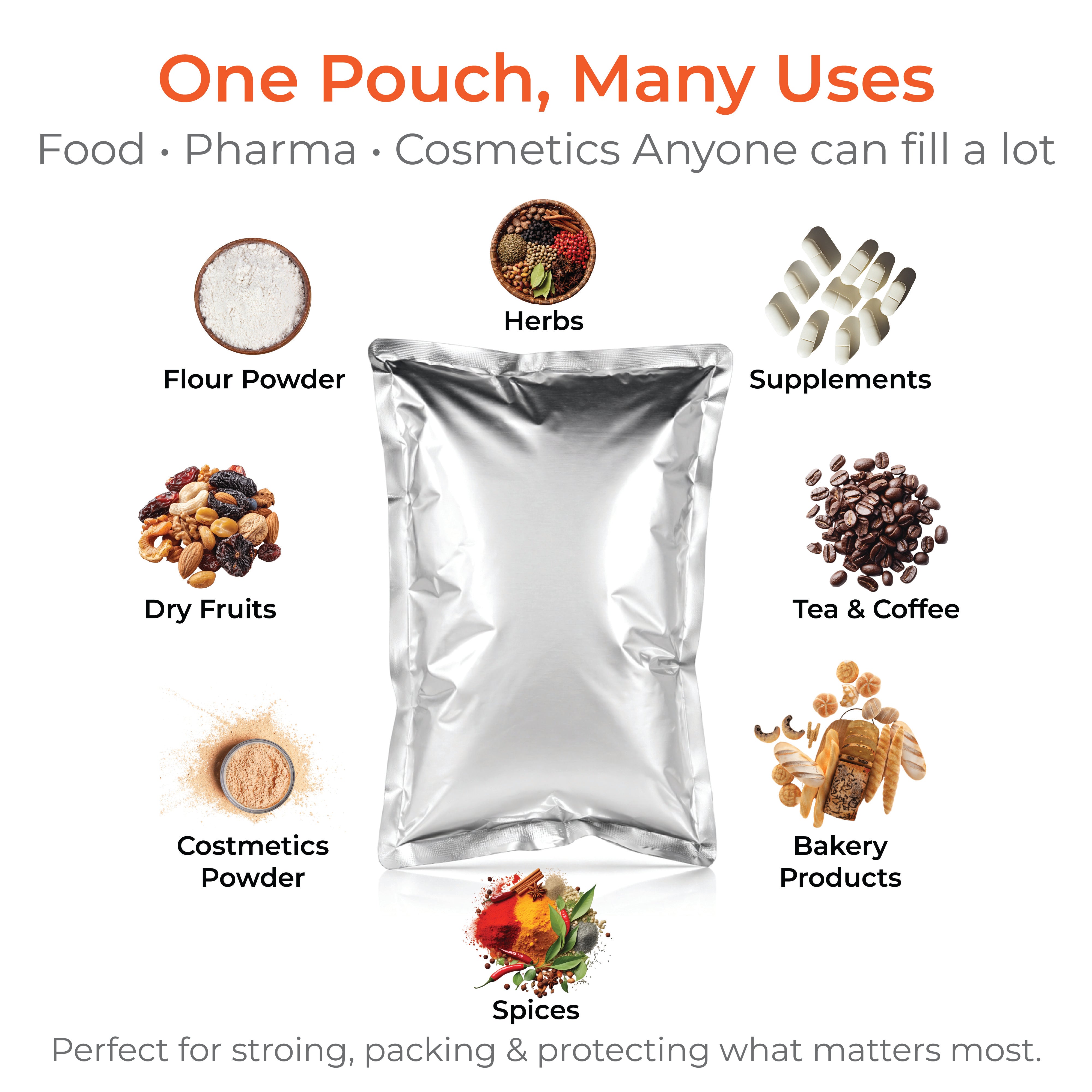 Metallic Foil Bag for Food and Packaging Use