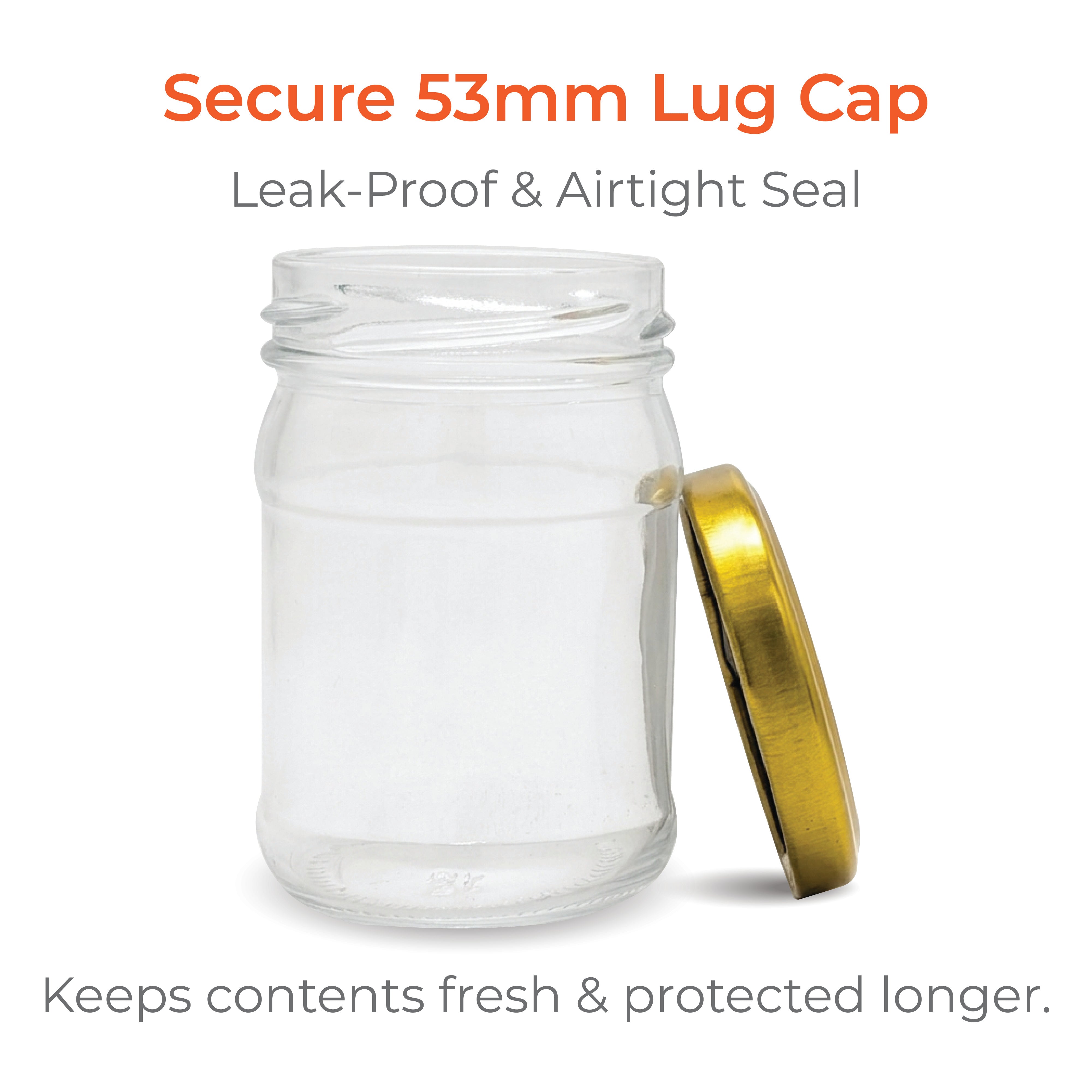 120ml Round Glass Jar with Golden Cap
