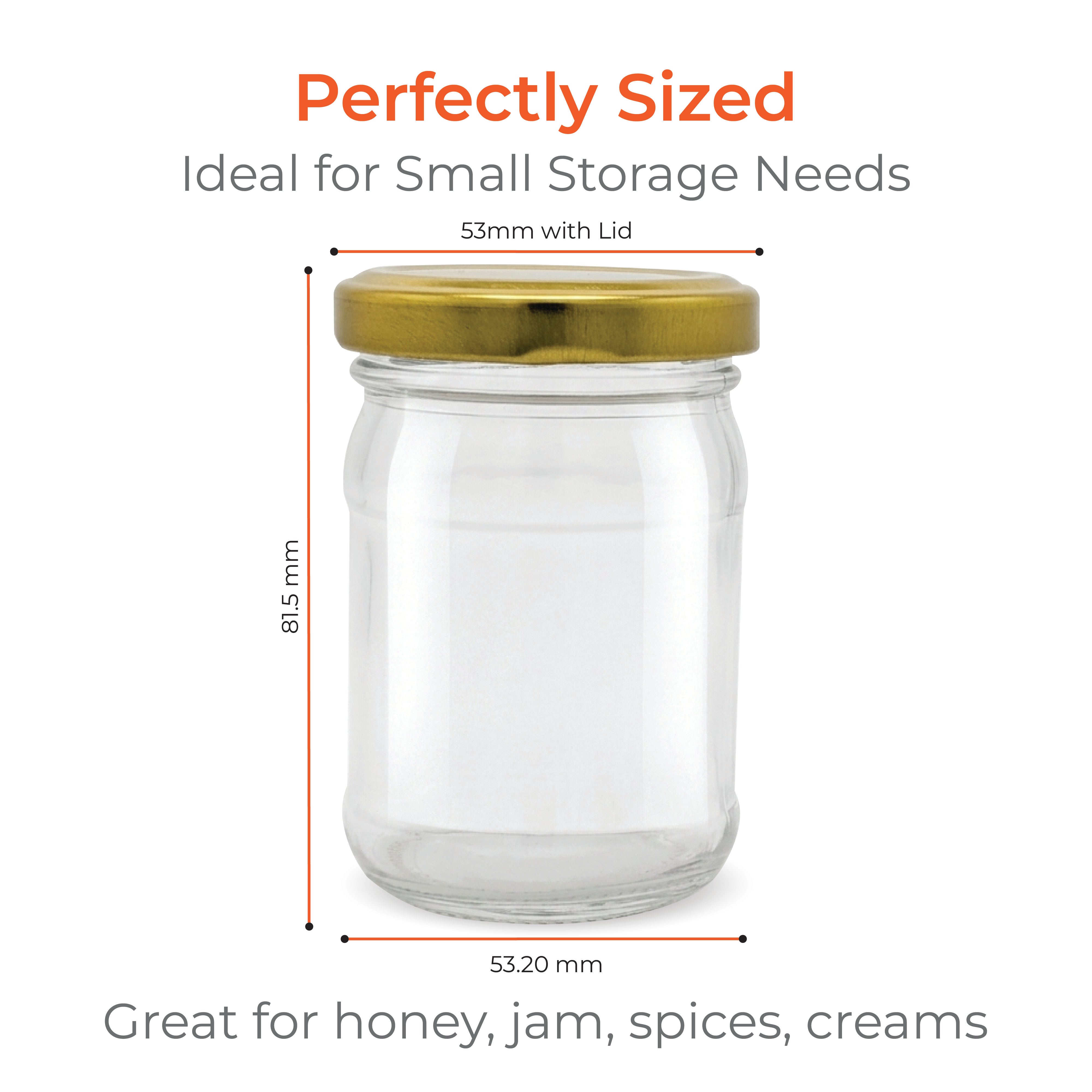 120ml Round Glass Jar with Golden Cap