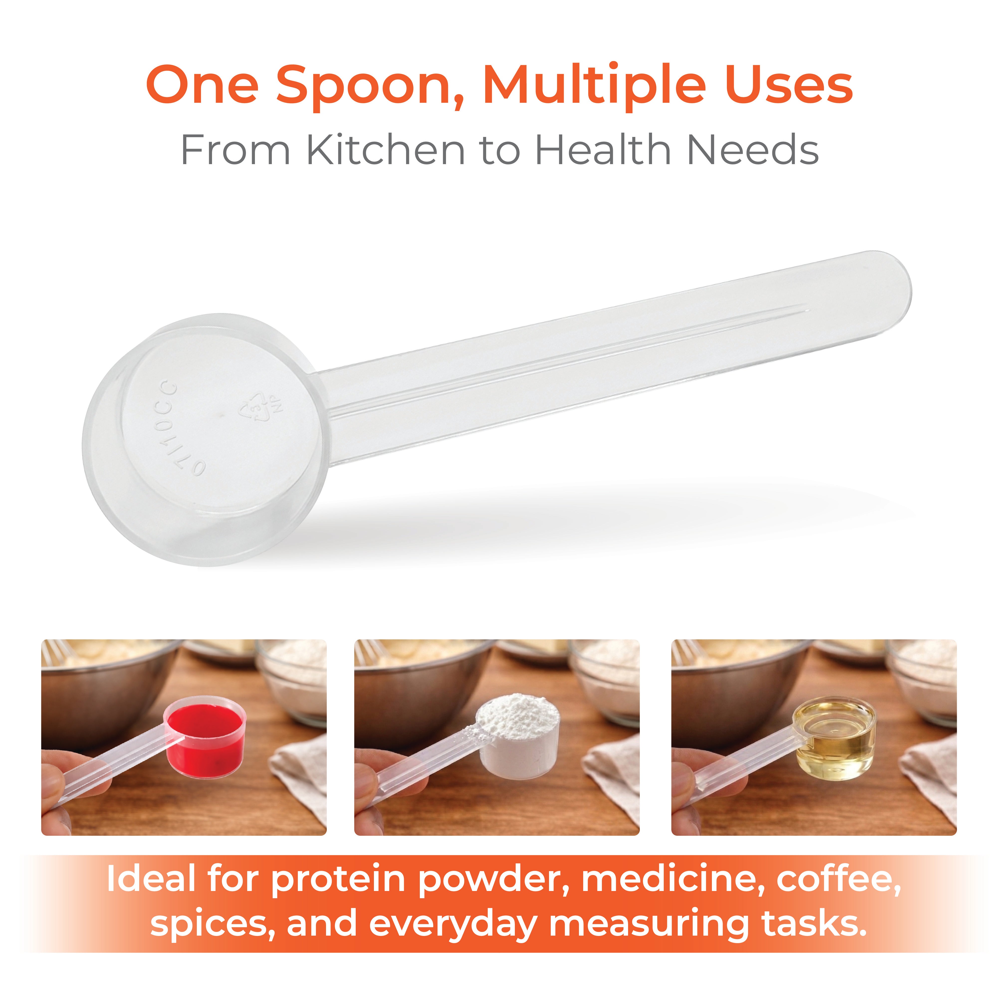 10ml Clear Plastic Measuring Scoop