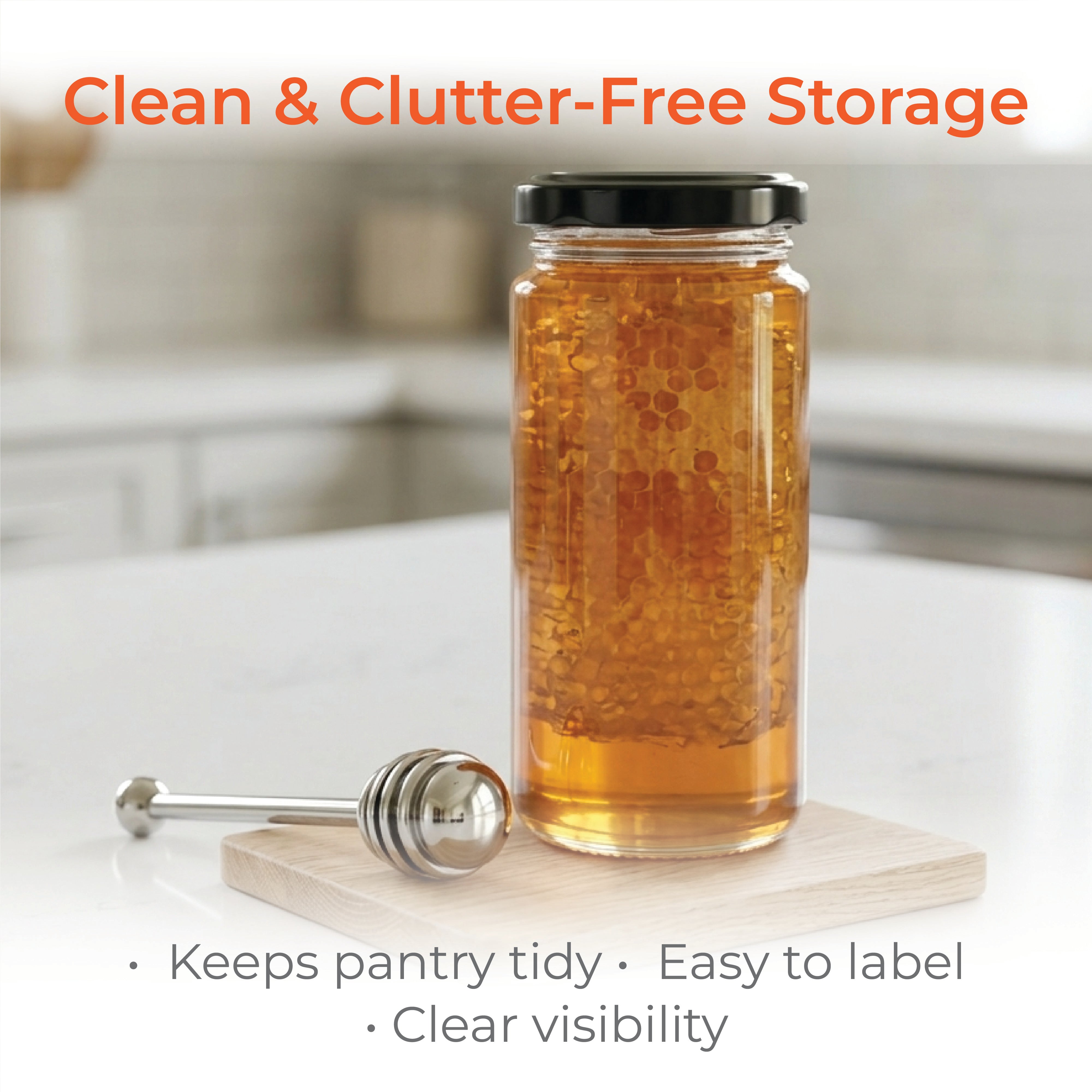 250ml Bamboo Glass Jar with 53mm Lug Cap