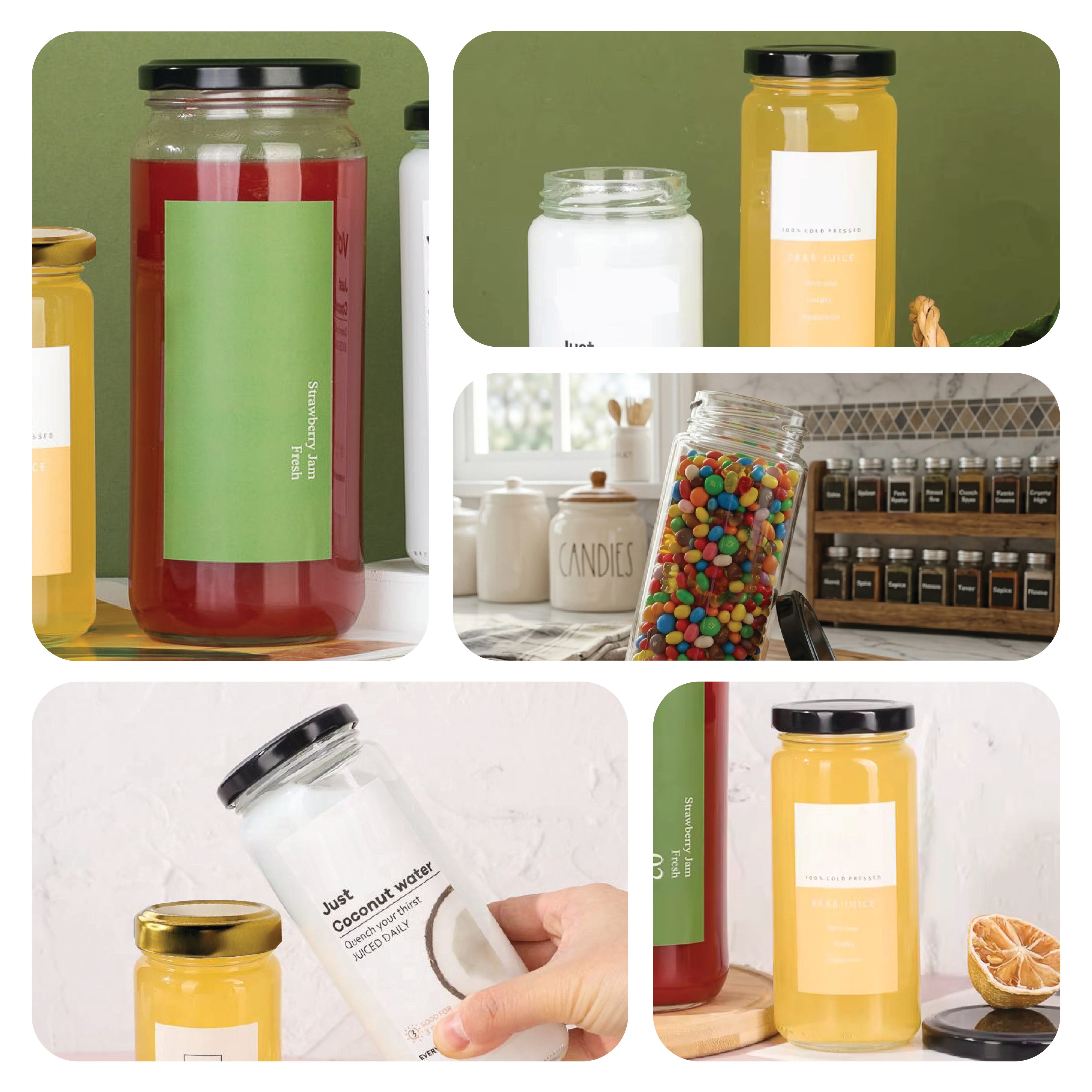 250ml Bamboo Glass Jar with 53mm Lug Cap