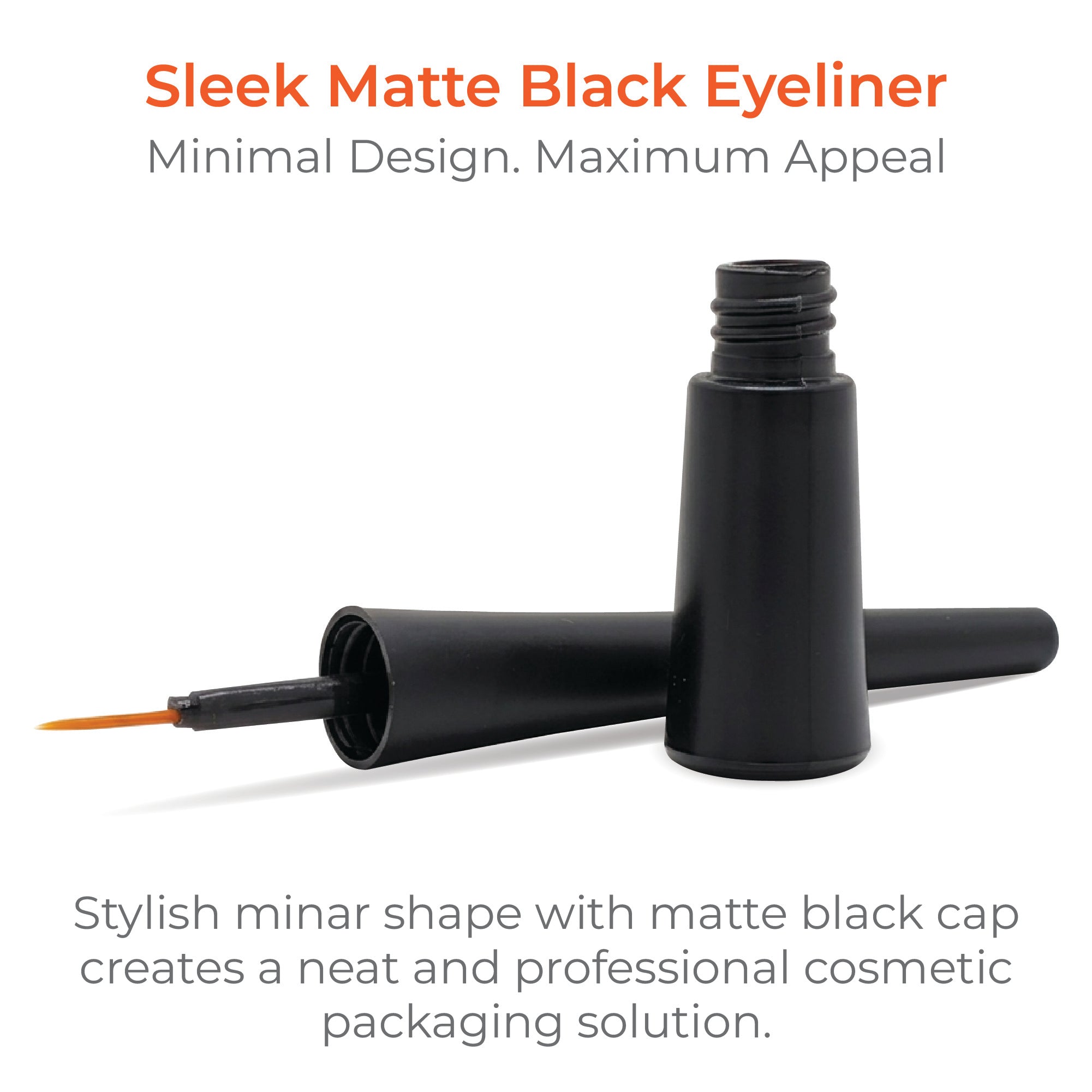 4ml Matte Black Eyeliner Container