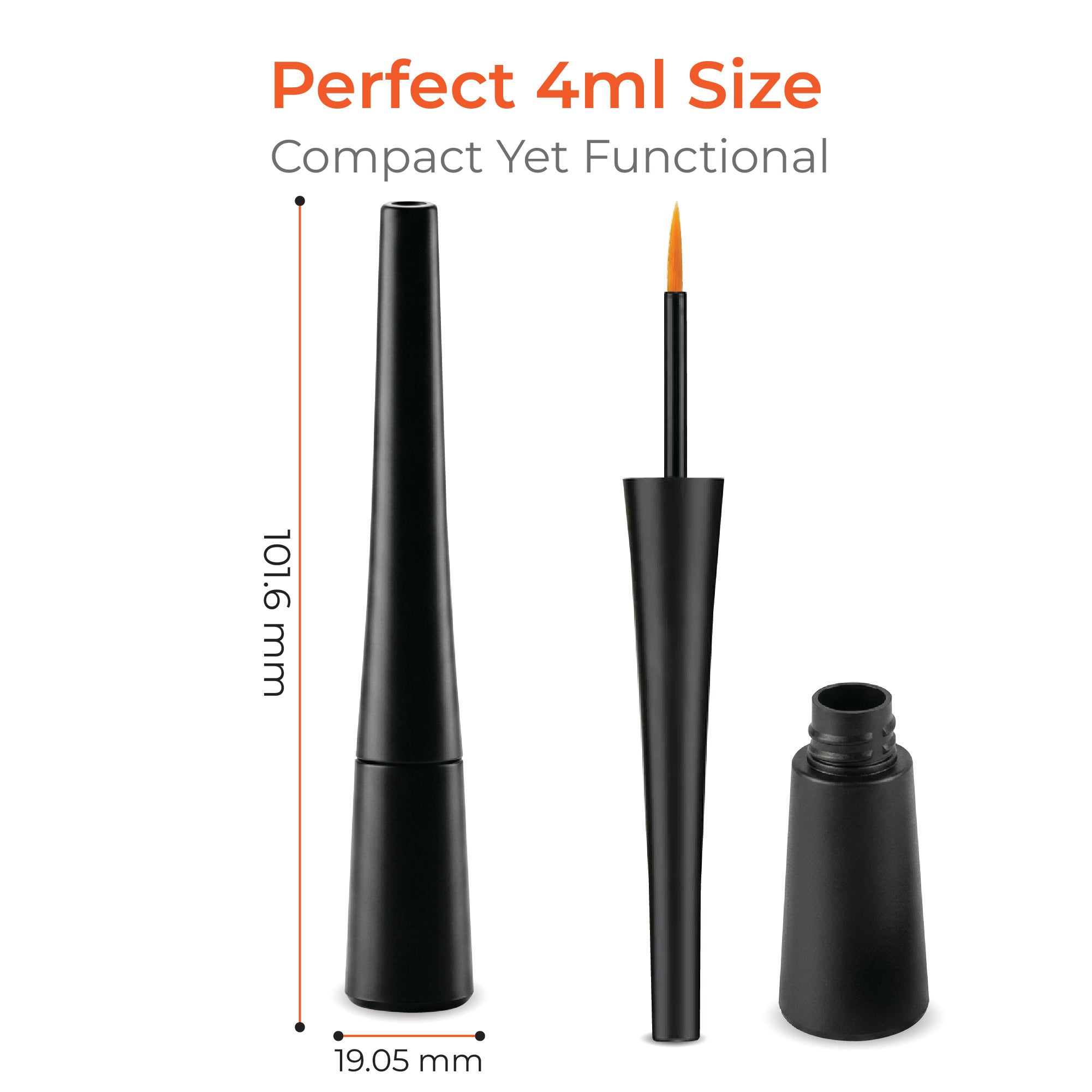 4ml Matte Black Eyeliner Container