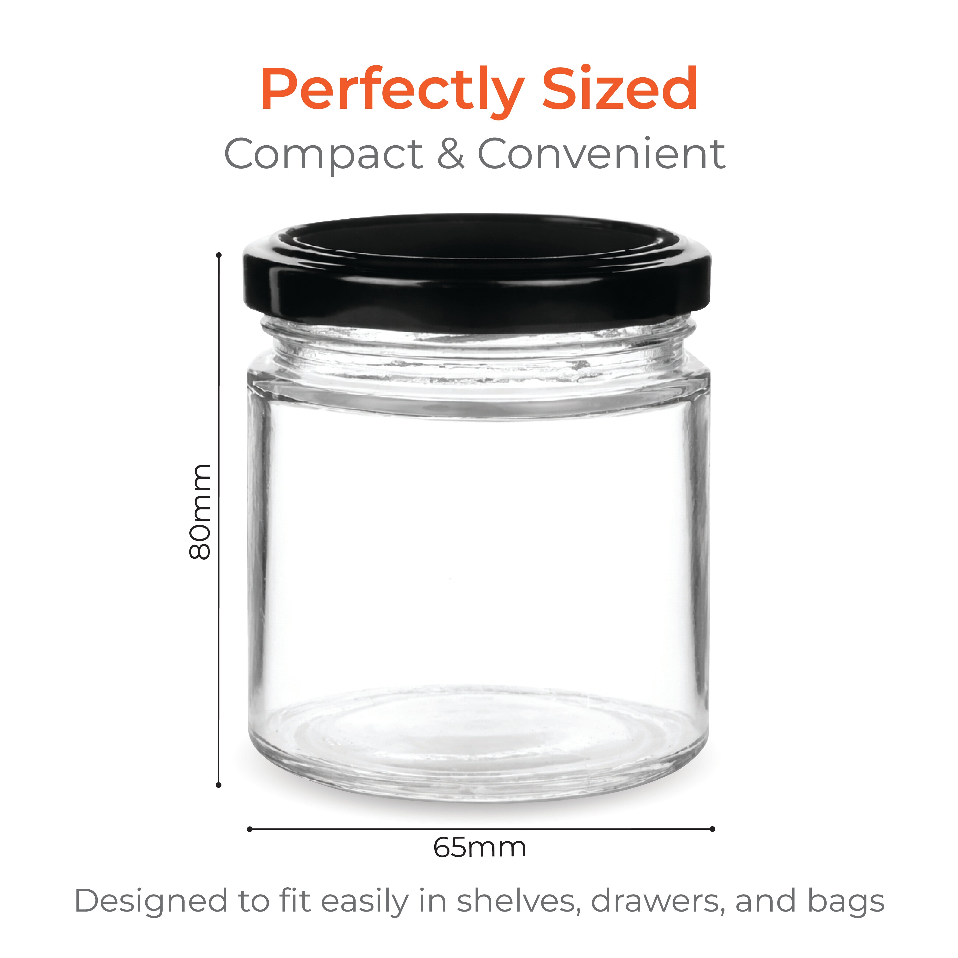 200ml Salsa Glass Jar with 63mm Lug Cap for Pickles, Sauces, Jam & Food Packaging