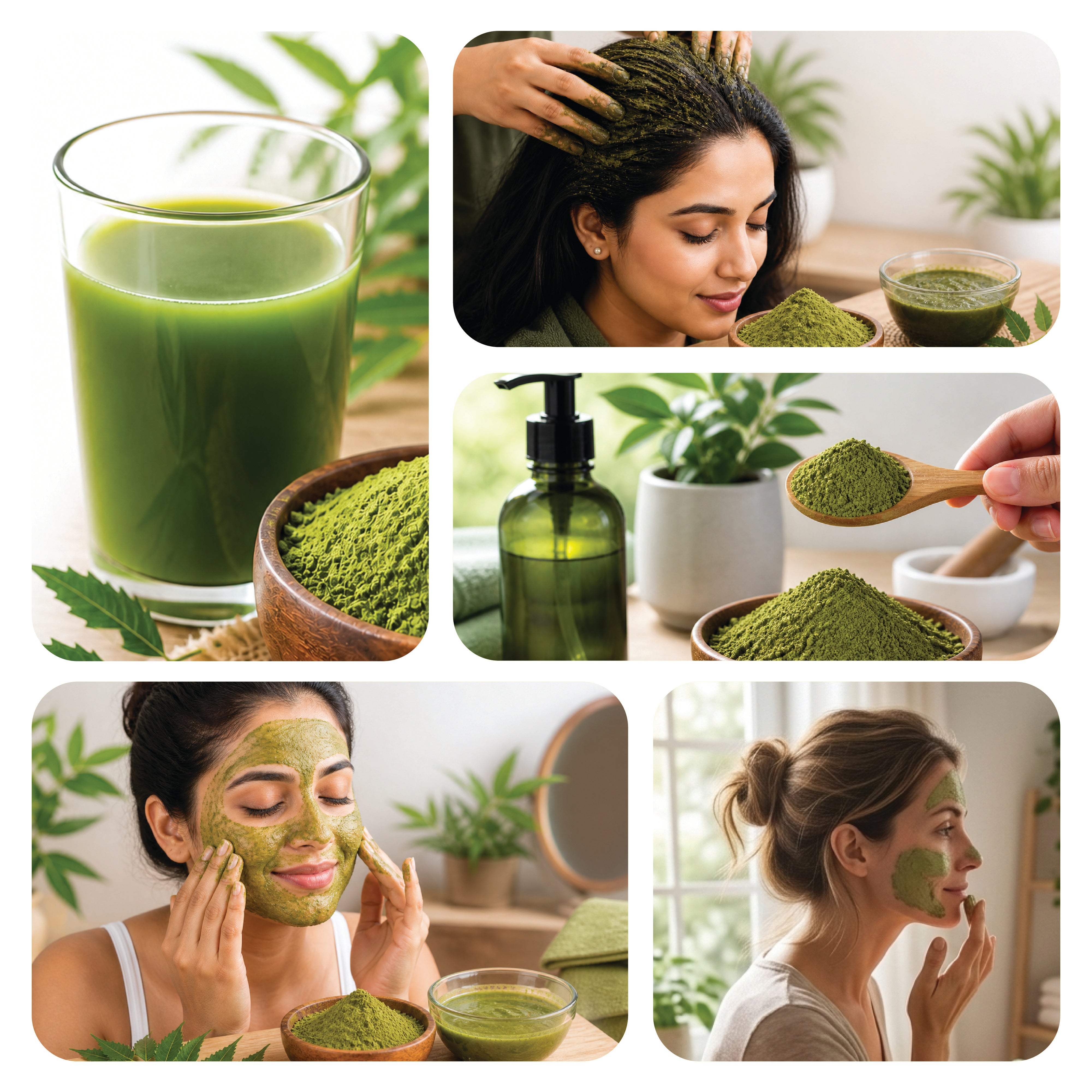 Neem Leaves Powder for Skin Health Hair Care