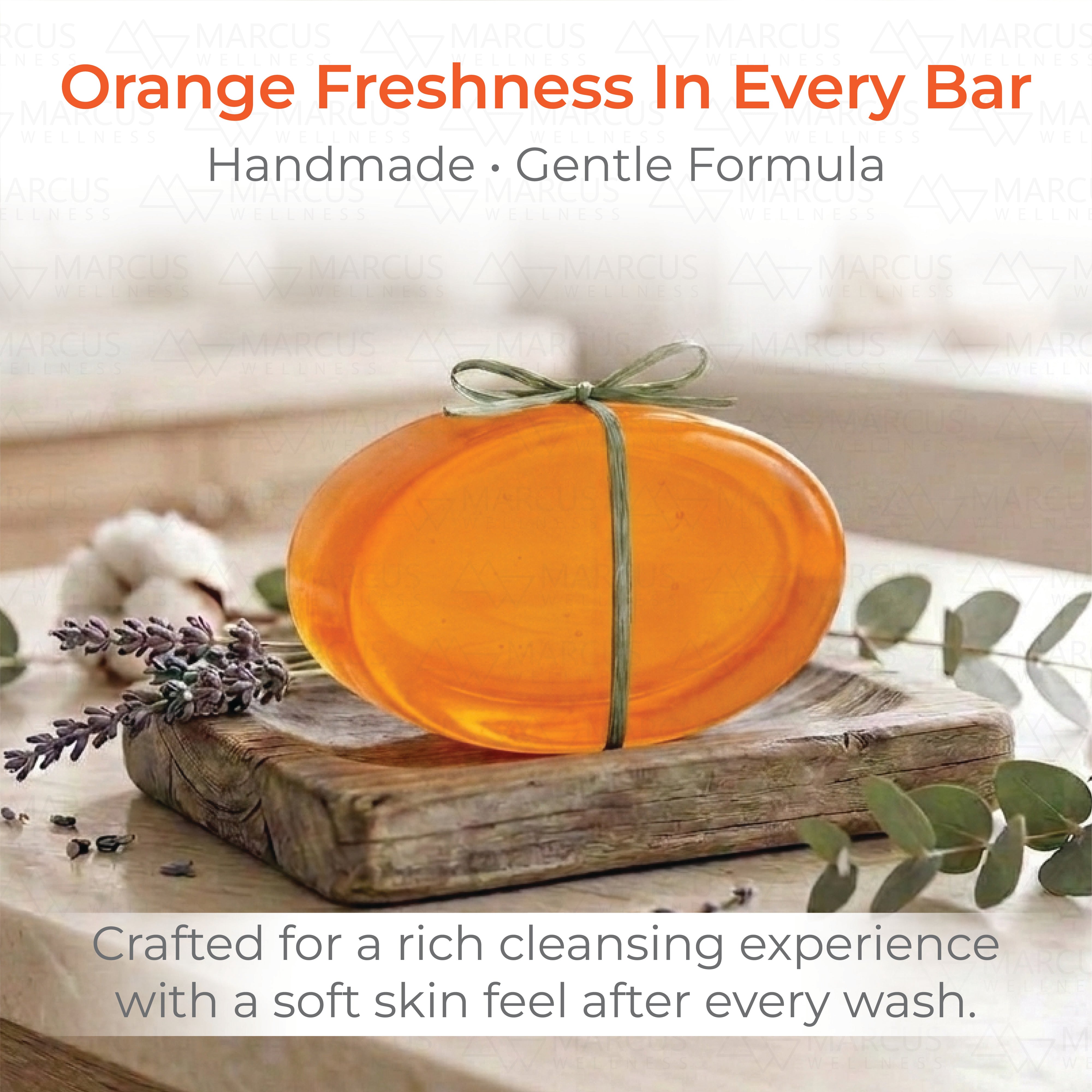 Orange Handmade Natural Glycerine Soap 100gm