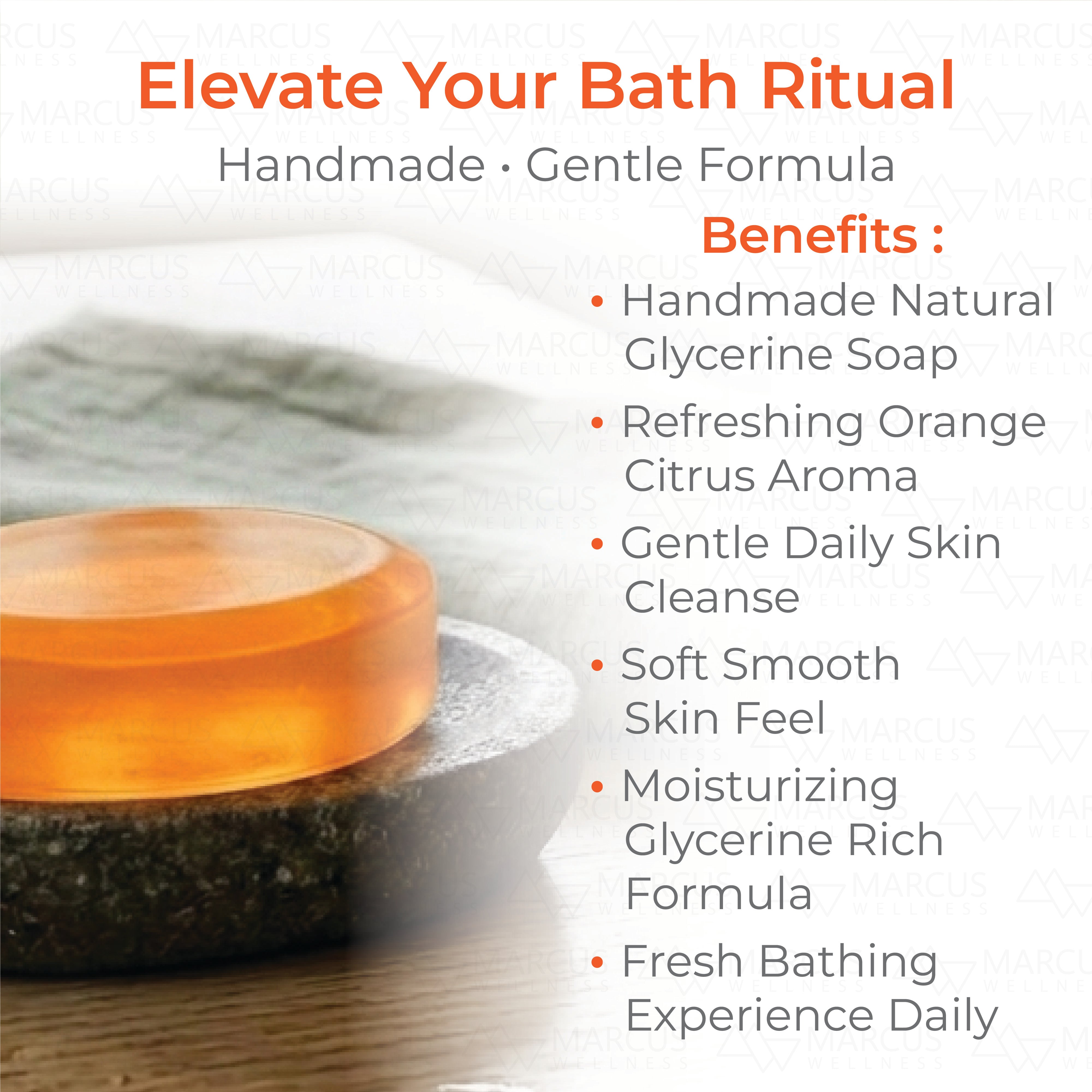 Orange Handmade Natural Glycerine Soap 100gm