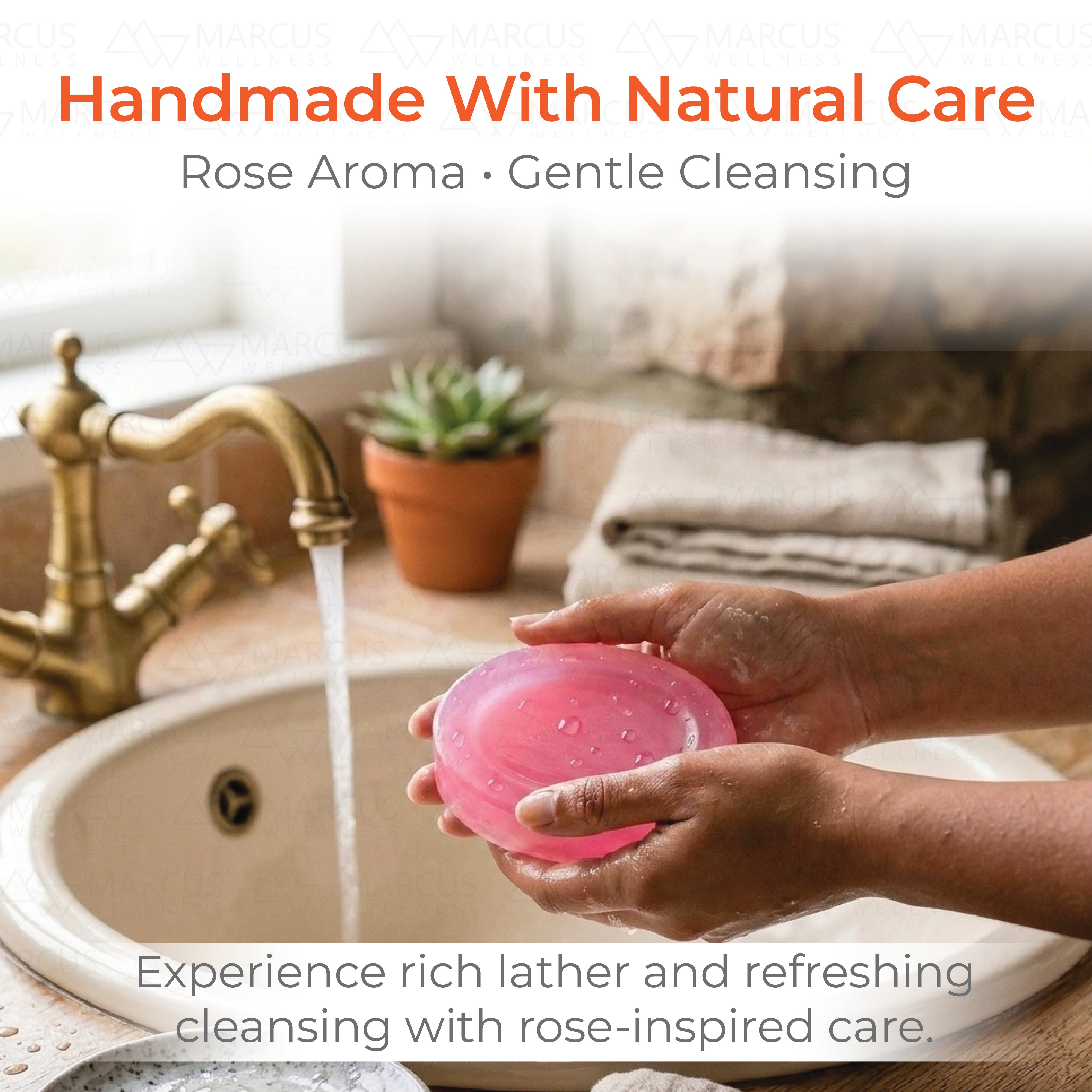 Rose Handmade Natural Glycerine Soap 100gm