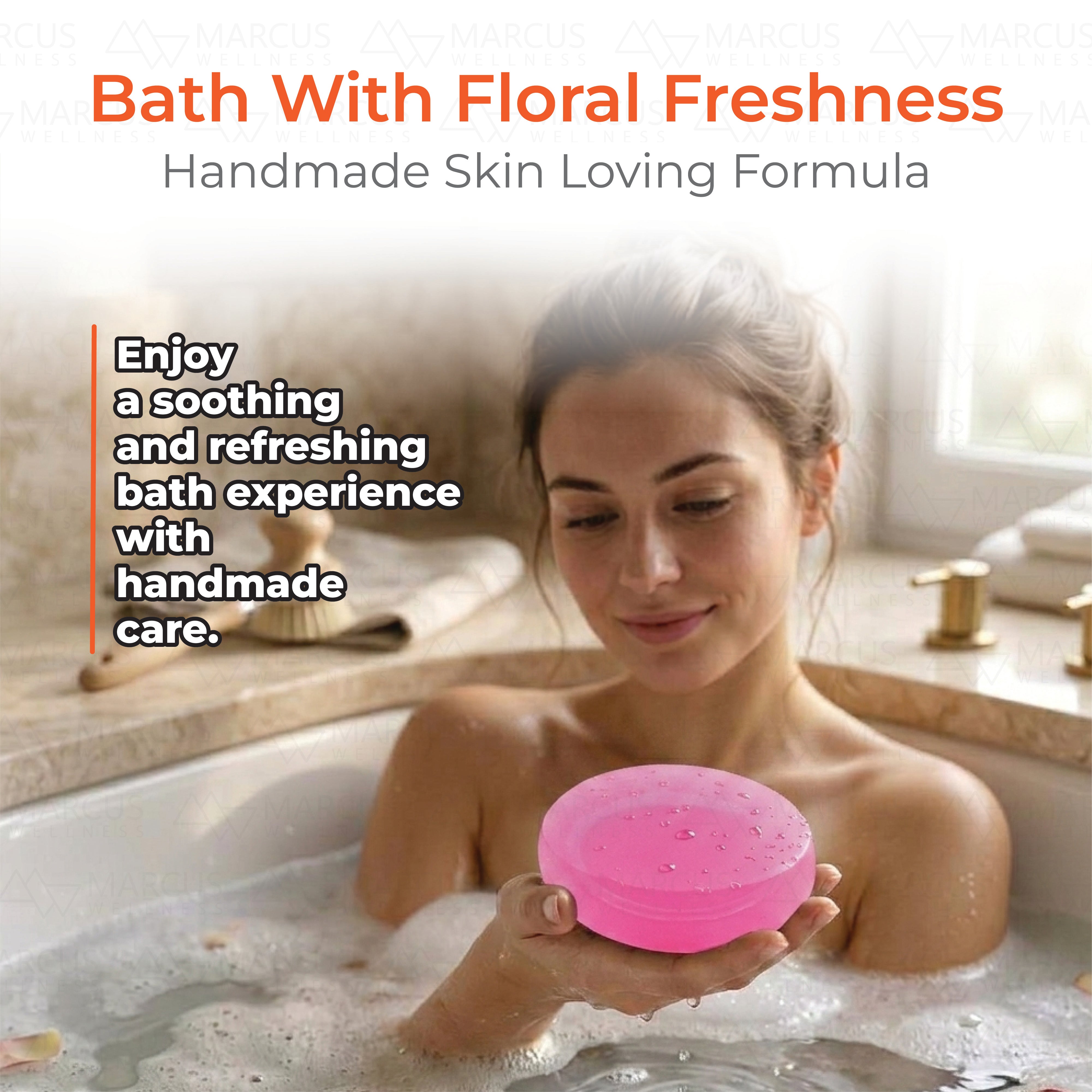 Rose Handmade Natural Glycerine Soap 100gm