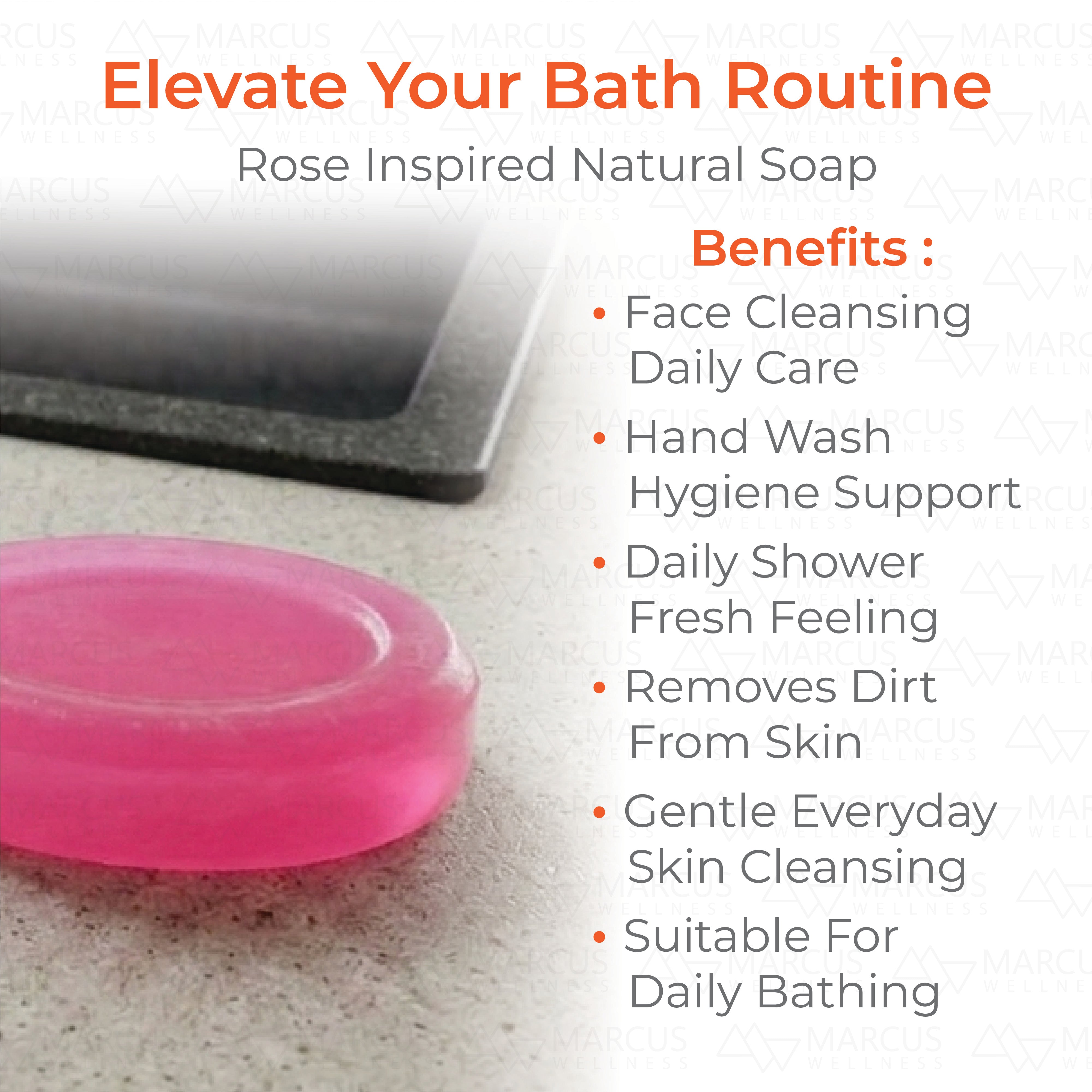 Rose Handmade Natural Glycerine Soap 100gm