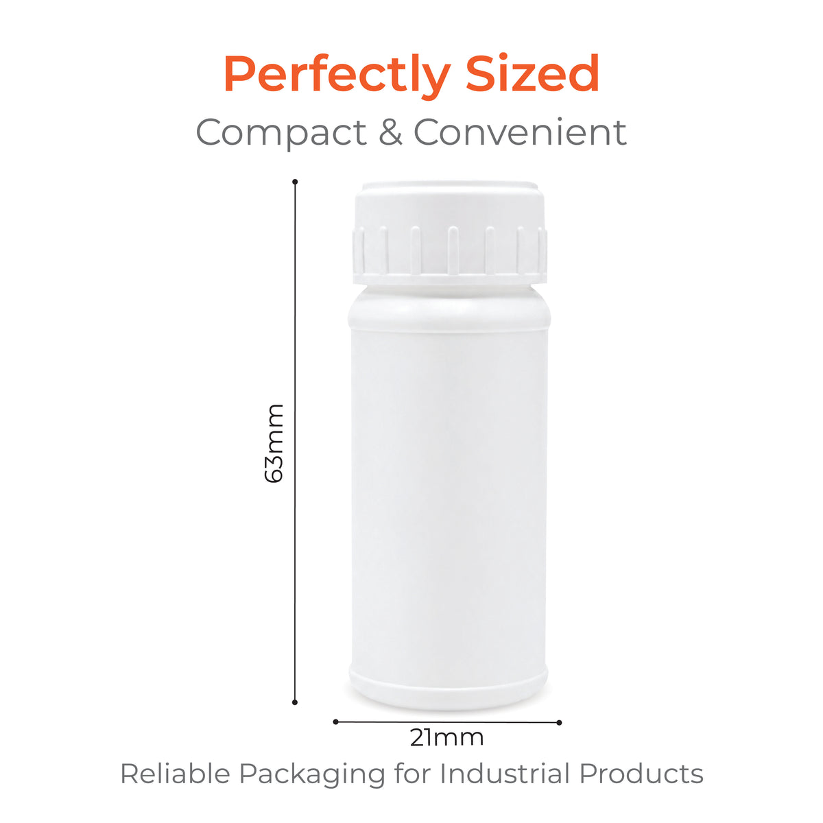 HDPE Empty Bottle With Cap, Inner Plug, and Induction Seal