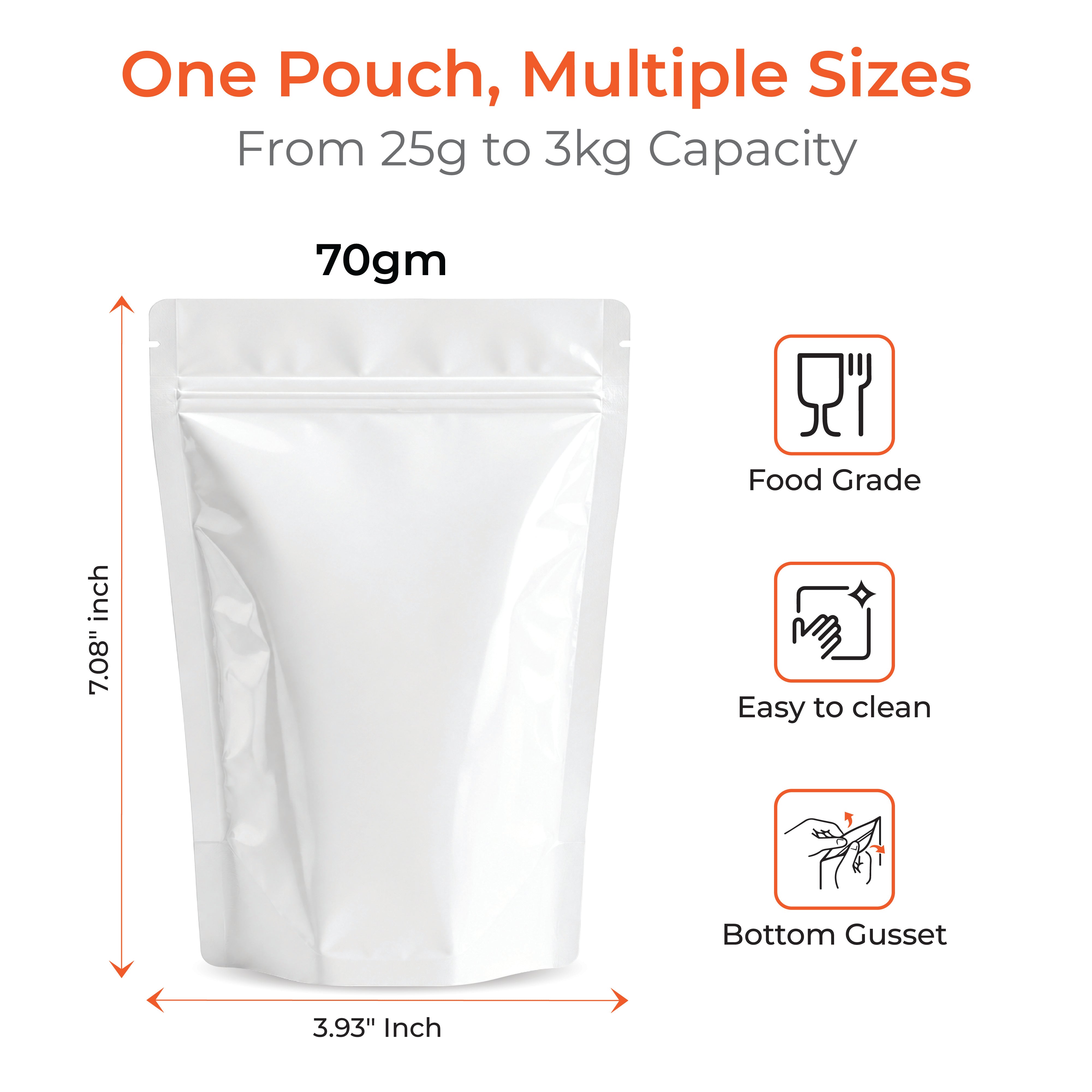 Shiny Stand Up Zipper Pouch