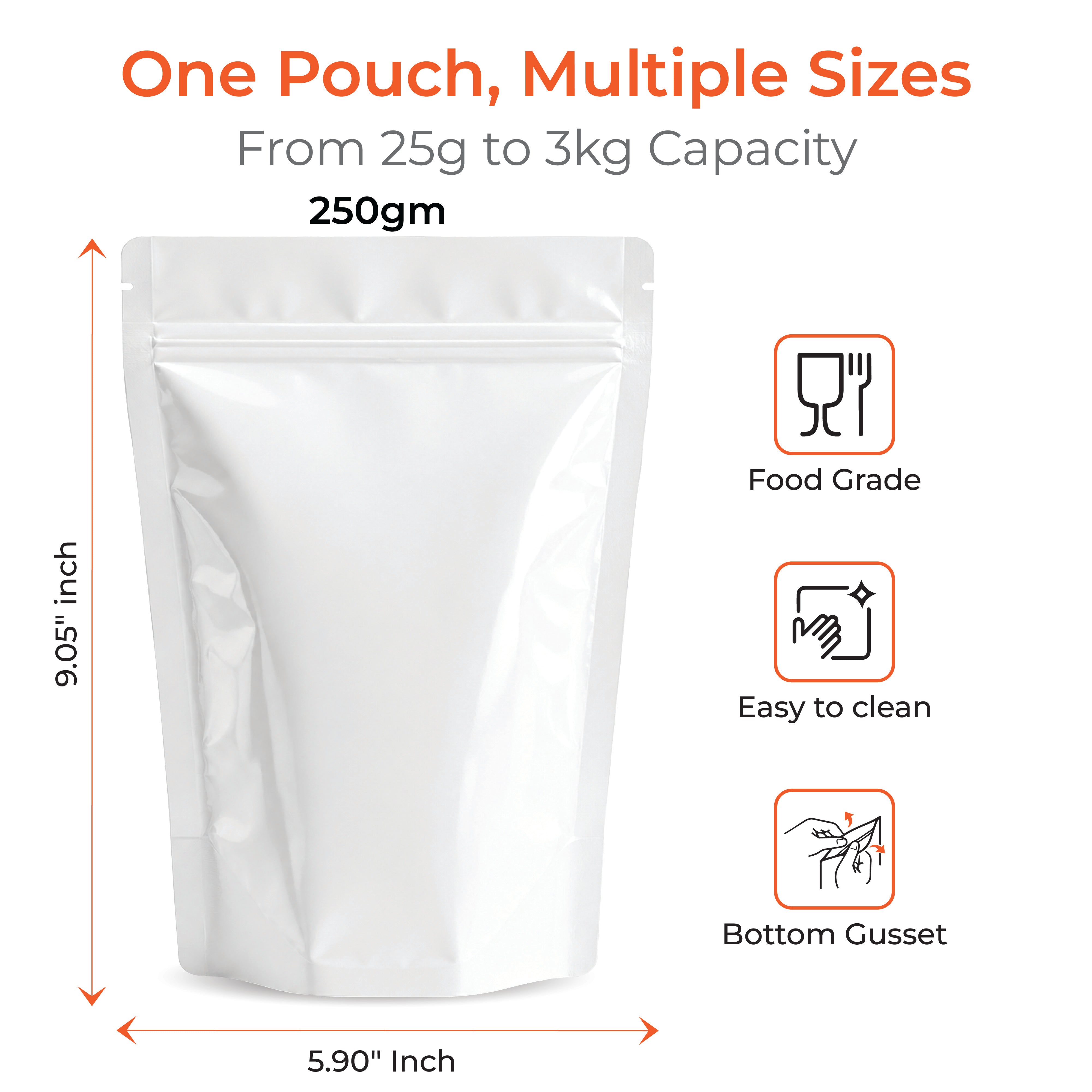 Shiny Stand Up Zipper Pouch