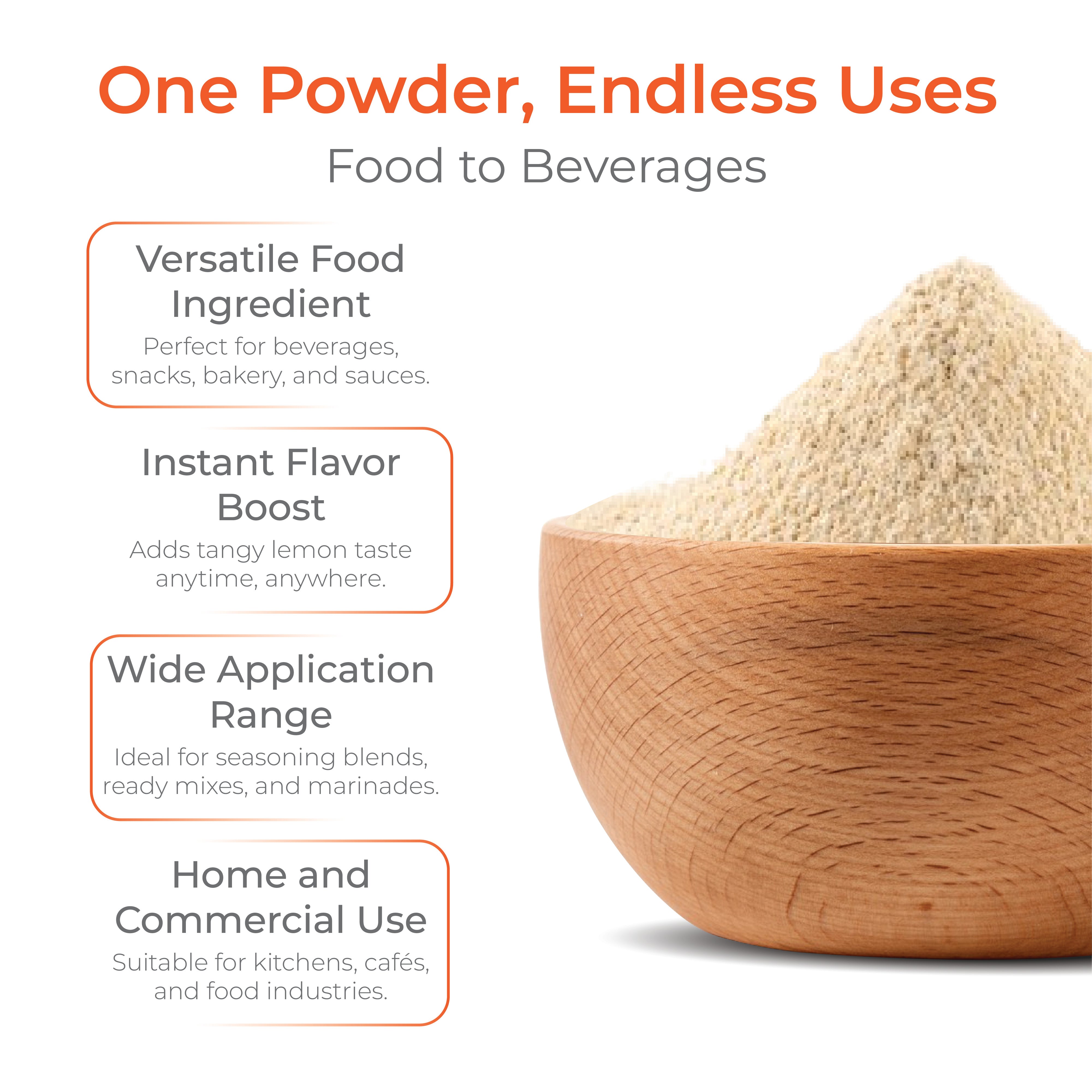 Spray Dried Lemon Powder for Food and Beverage Use