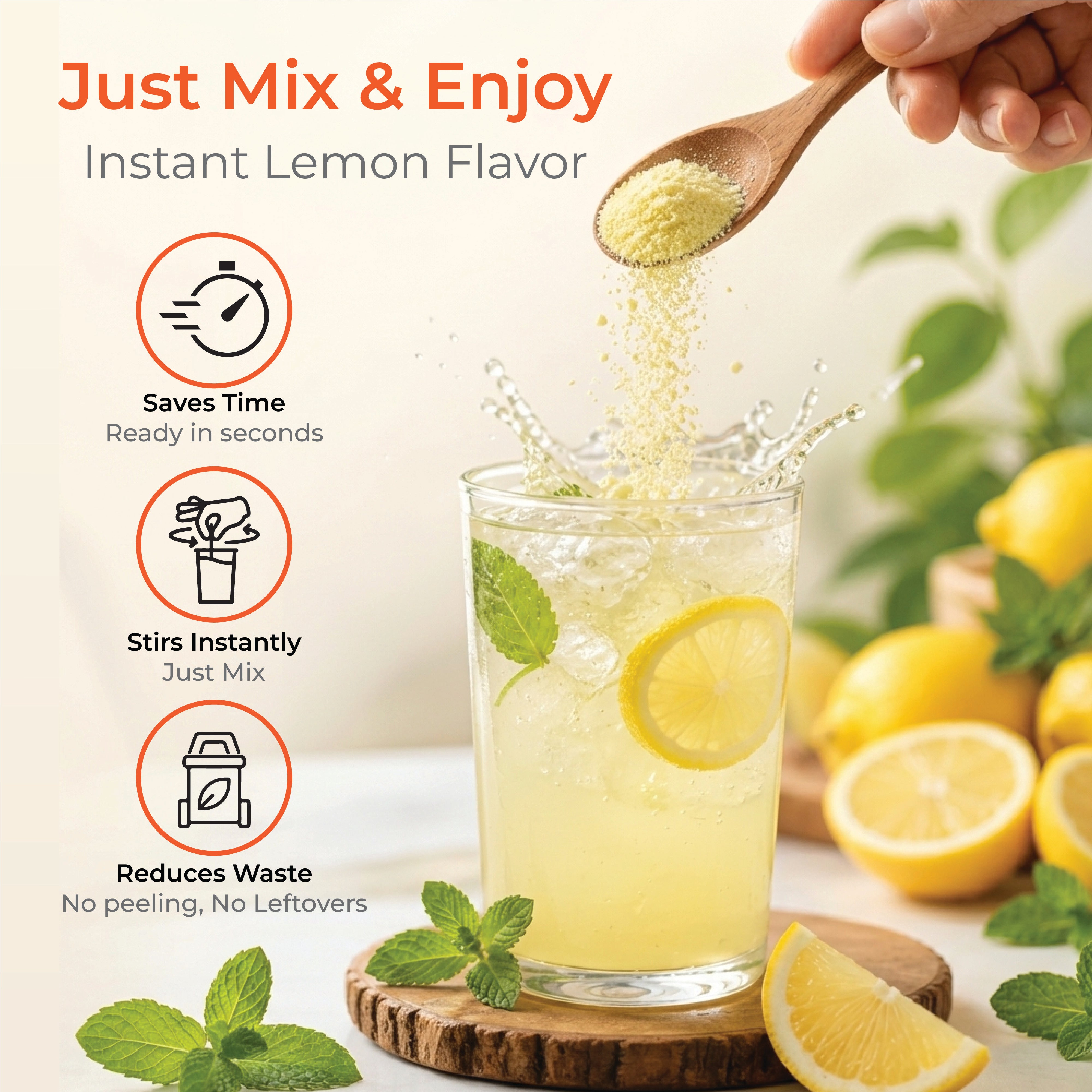 Spray Dried Lemon Powder for Food and Beverage Use