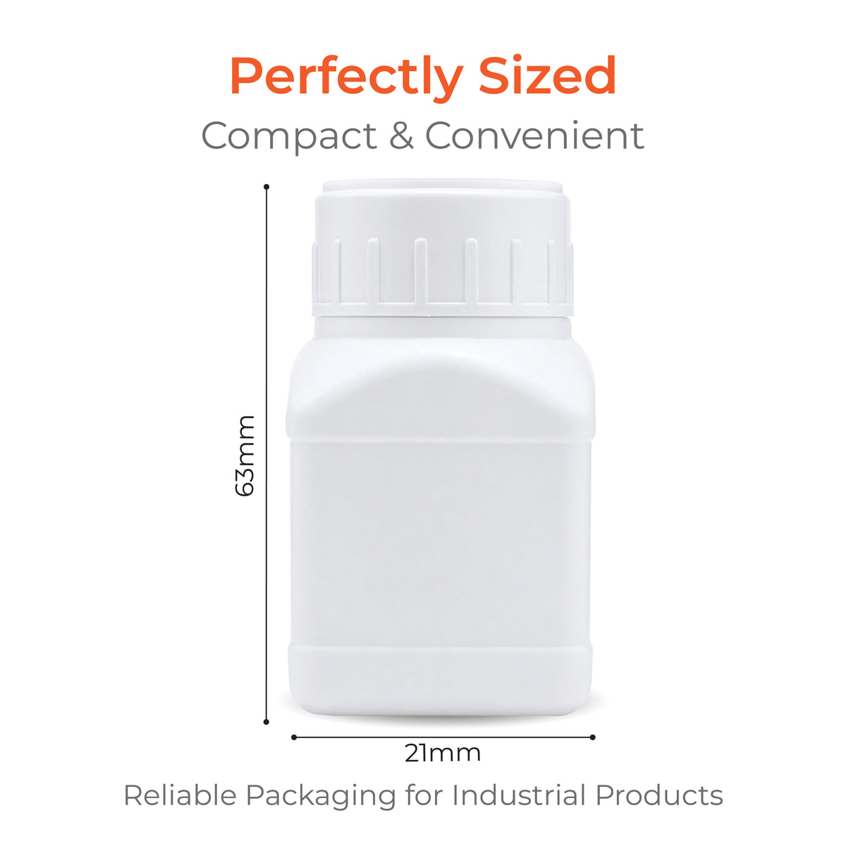HDPE Empty Bottle With Cap, Inner Plug, and Induction Seal