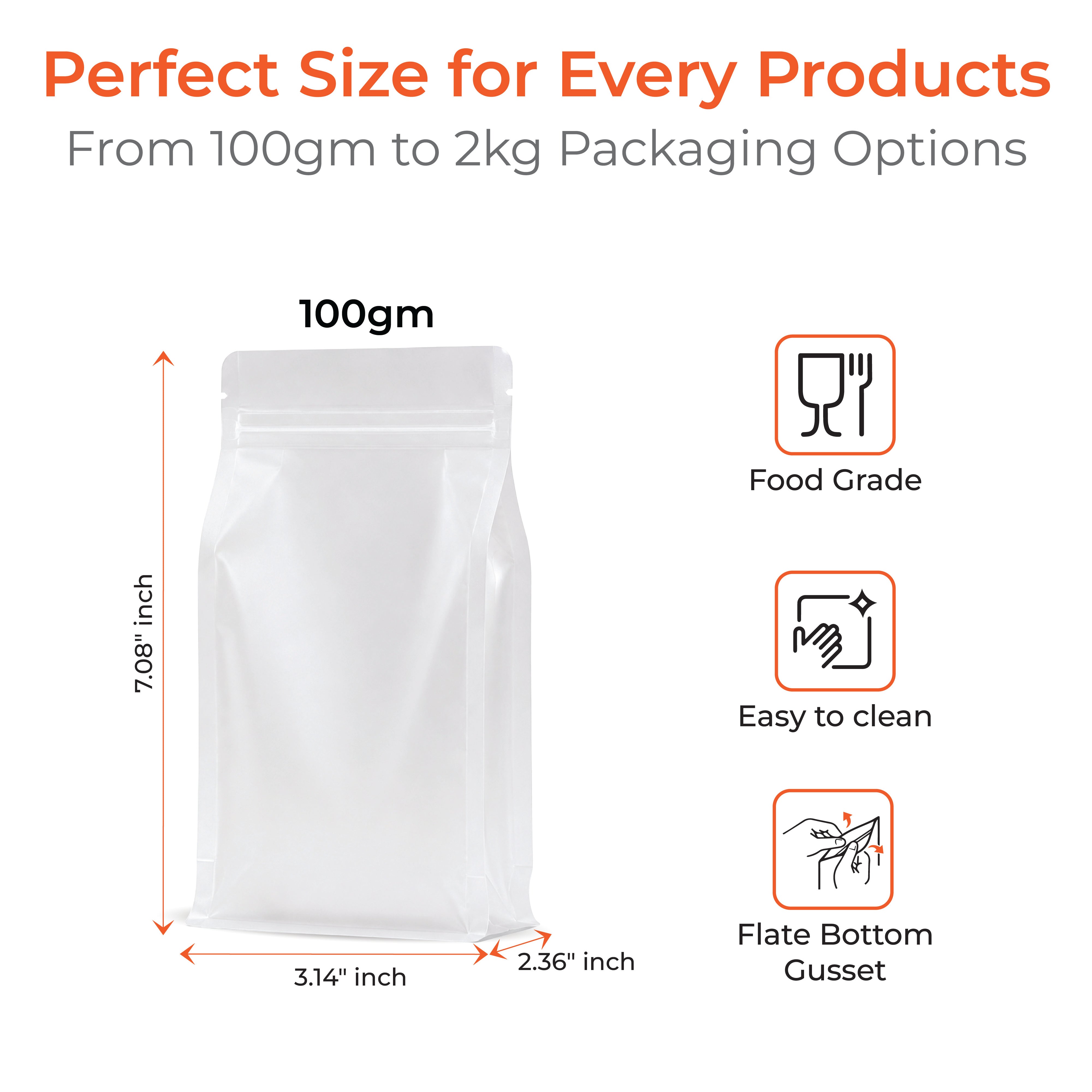 Transparent Flat Bottom Pouch
