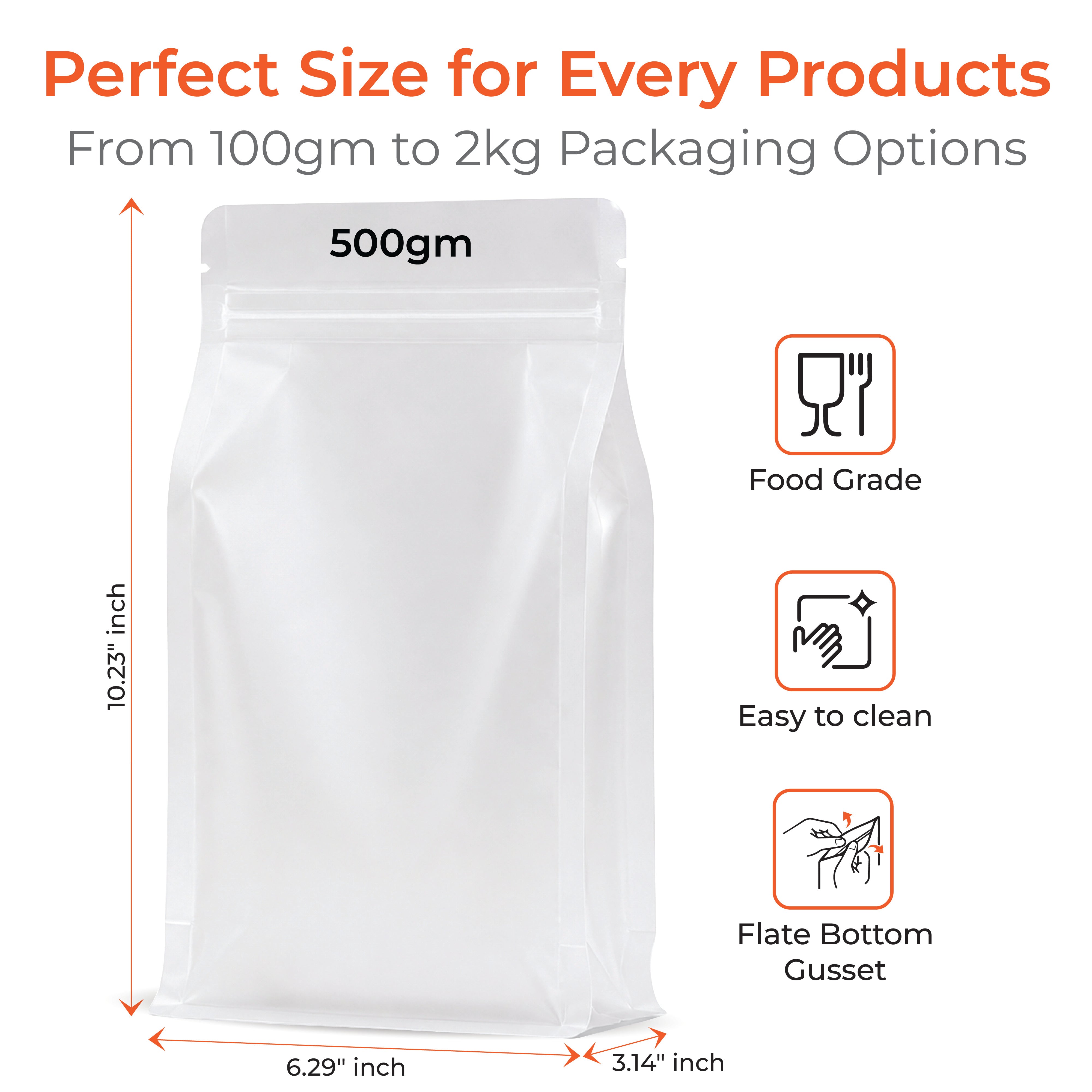 Transparent Flat Bottom Pouch