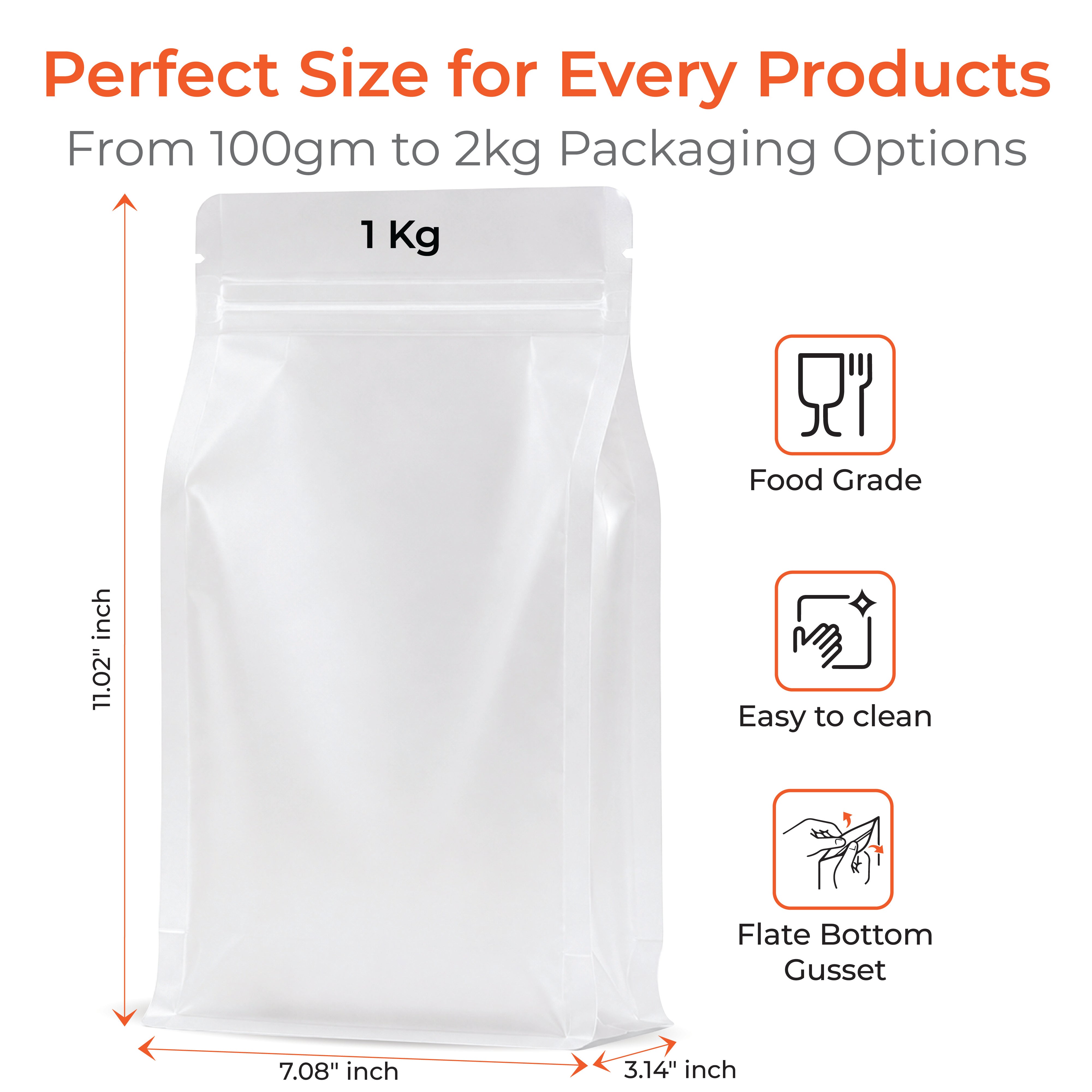 Transparent Flat Bottom Pouch