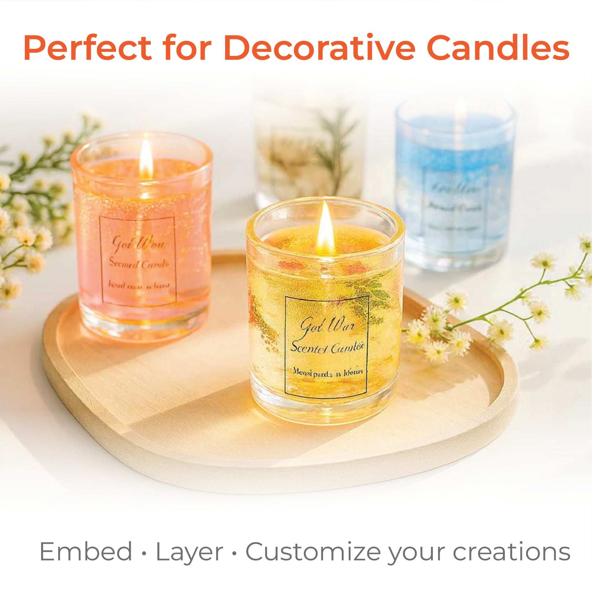 Transparent Gel Wax for Candle Making