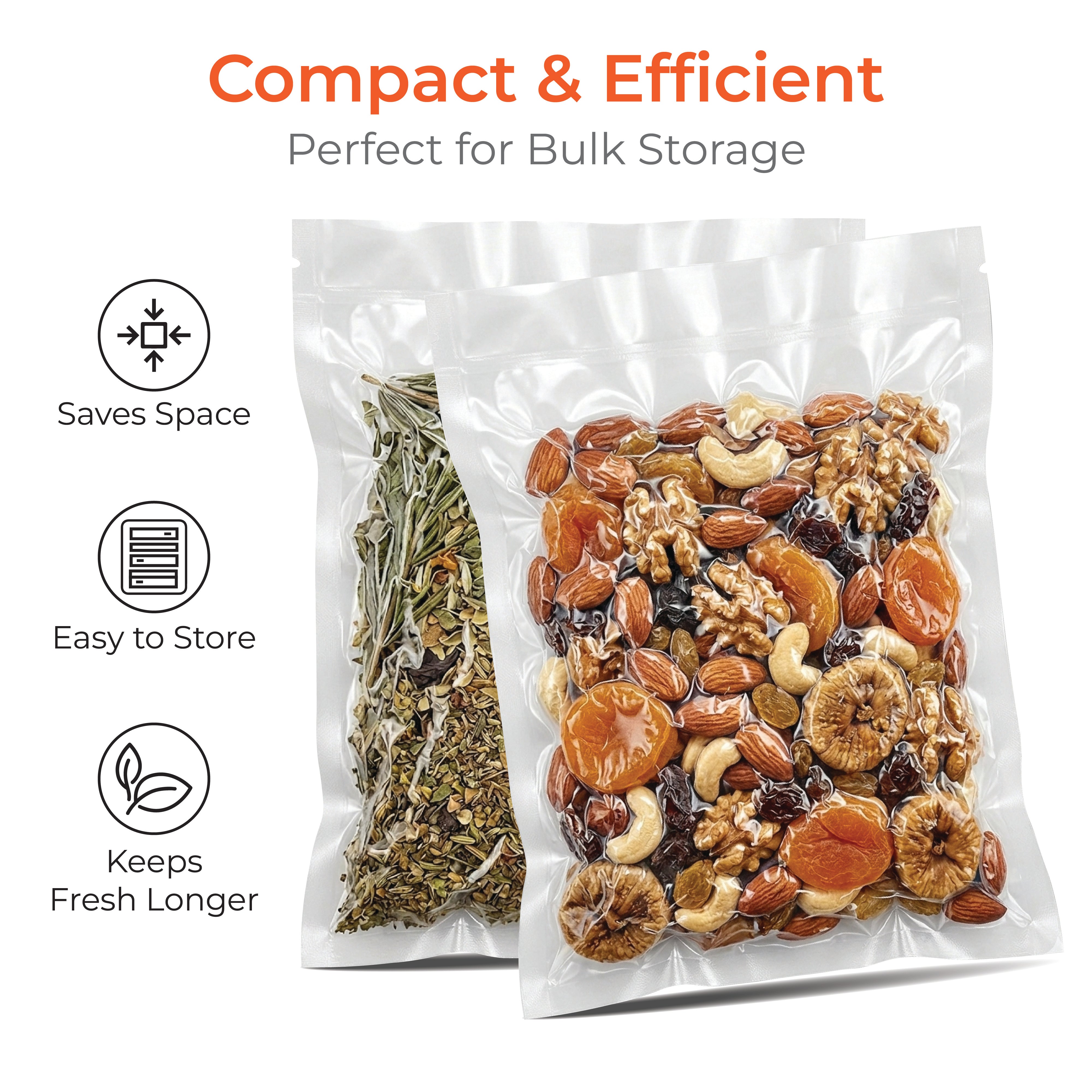Vacuum Three Side Seal Transparent Pouch